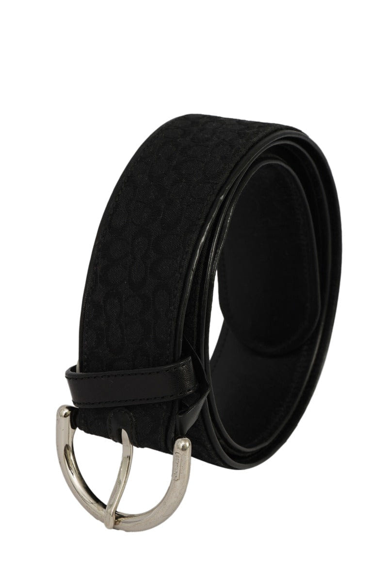 Coach 85 cm / 34 Inches Black Monogram Belt