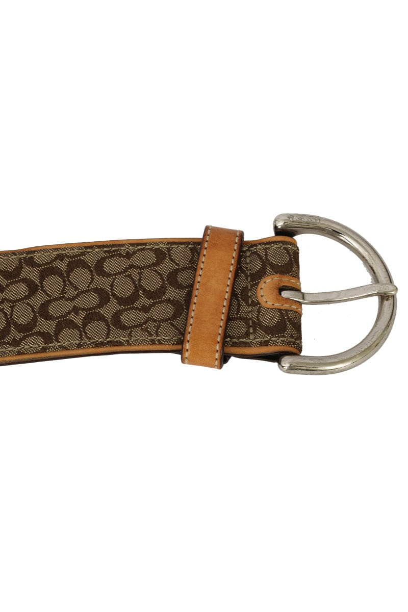 Coach Size - L ( 95 cm/ 38 Inch) Signature Logo Canvas Belt