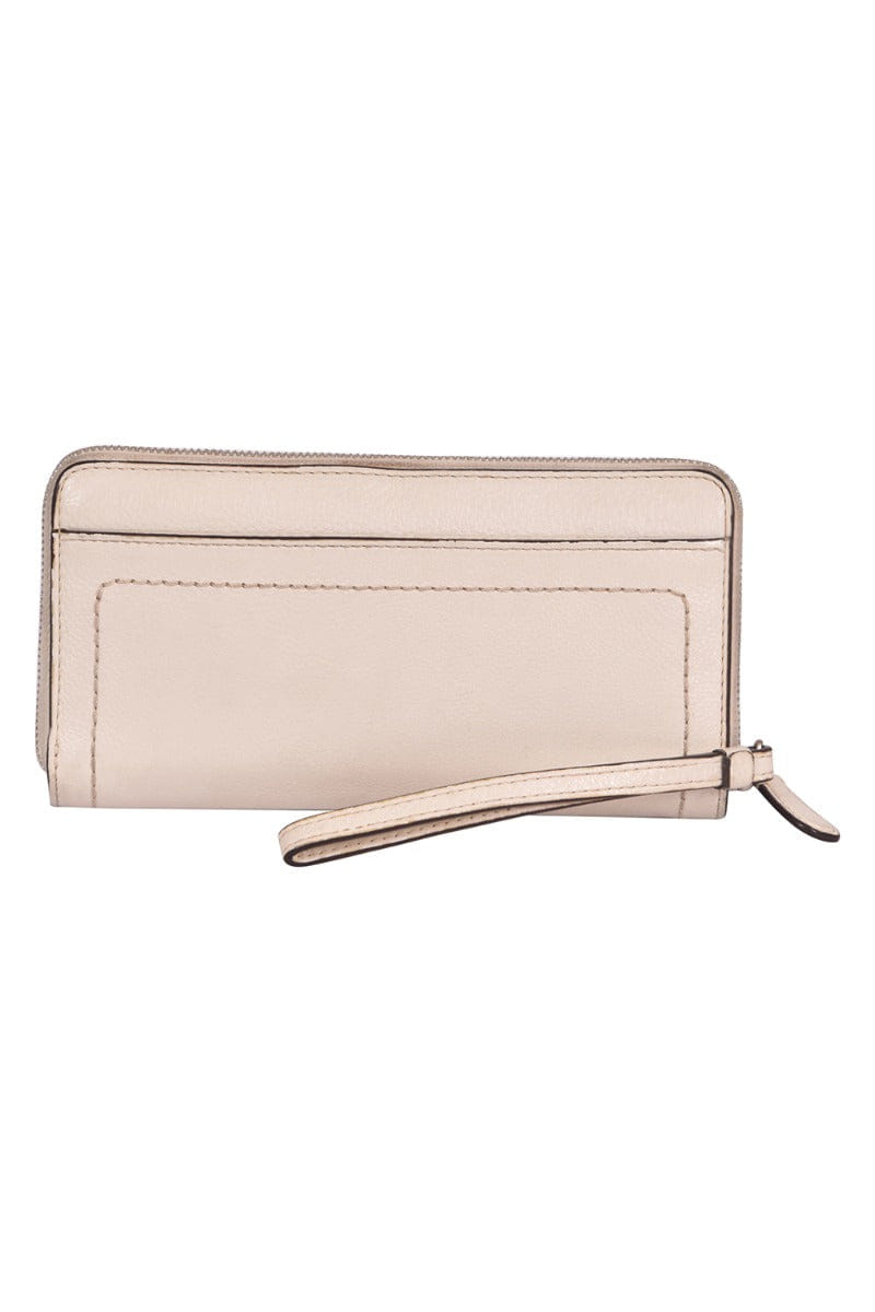 Coach Double Zip Off - White Accordion Wallet