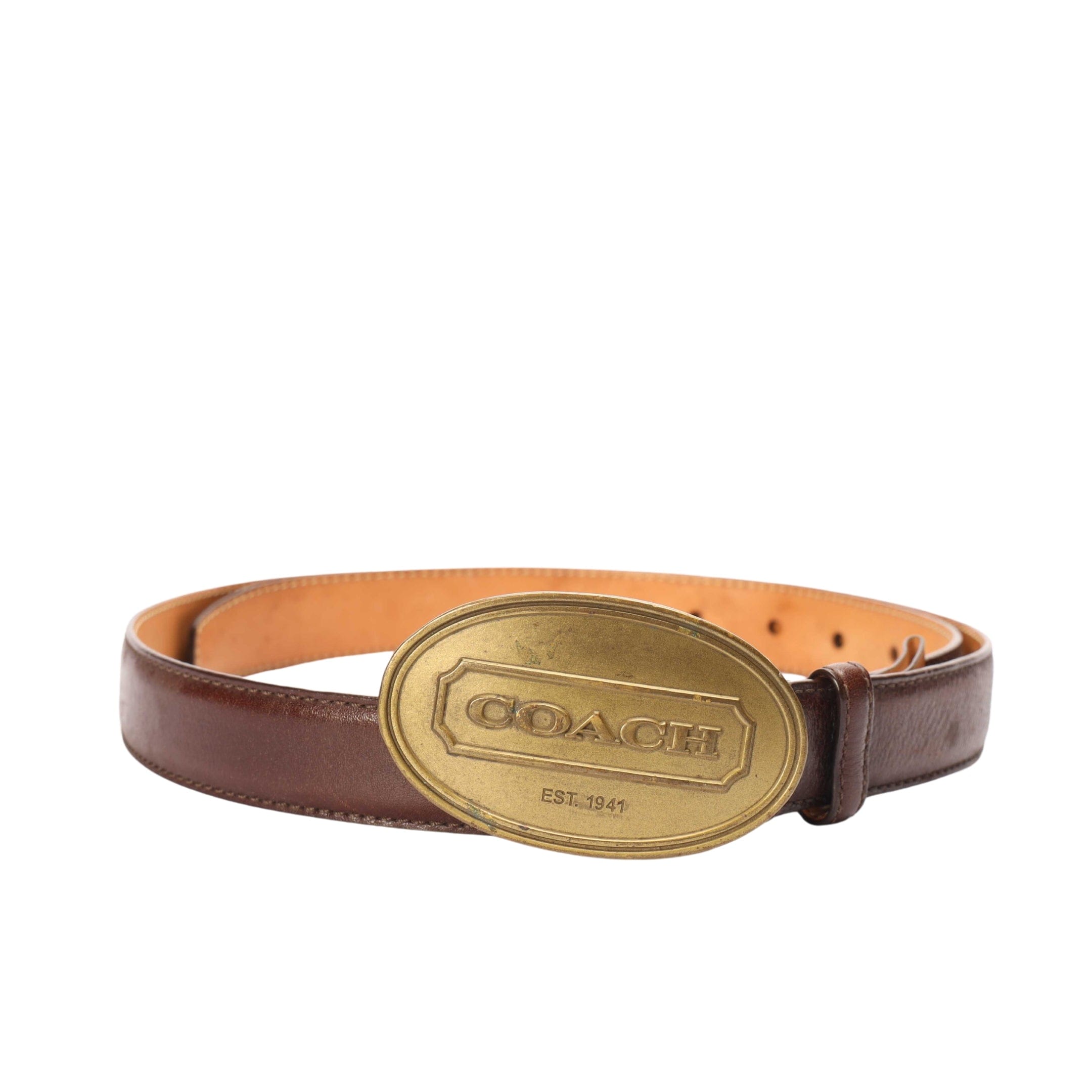 Coach Oval Buckle Belt
