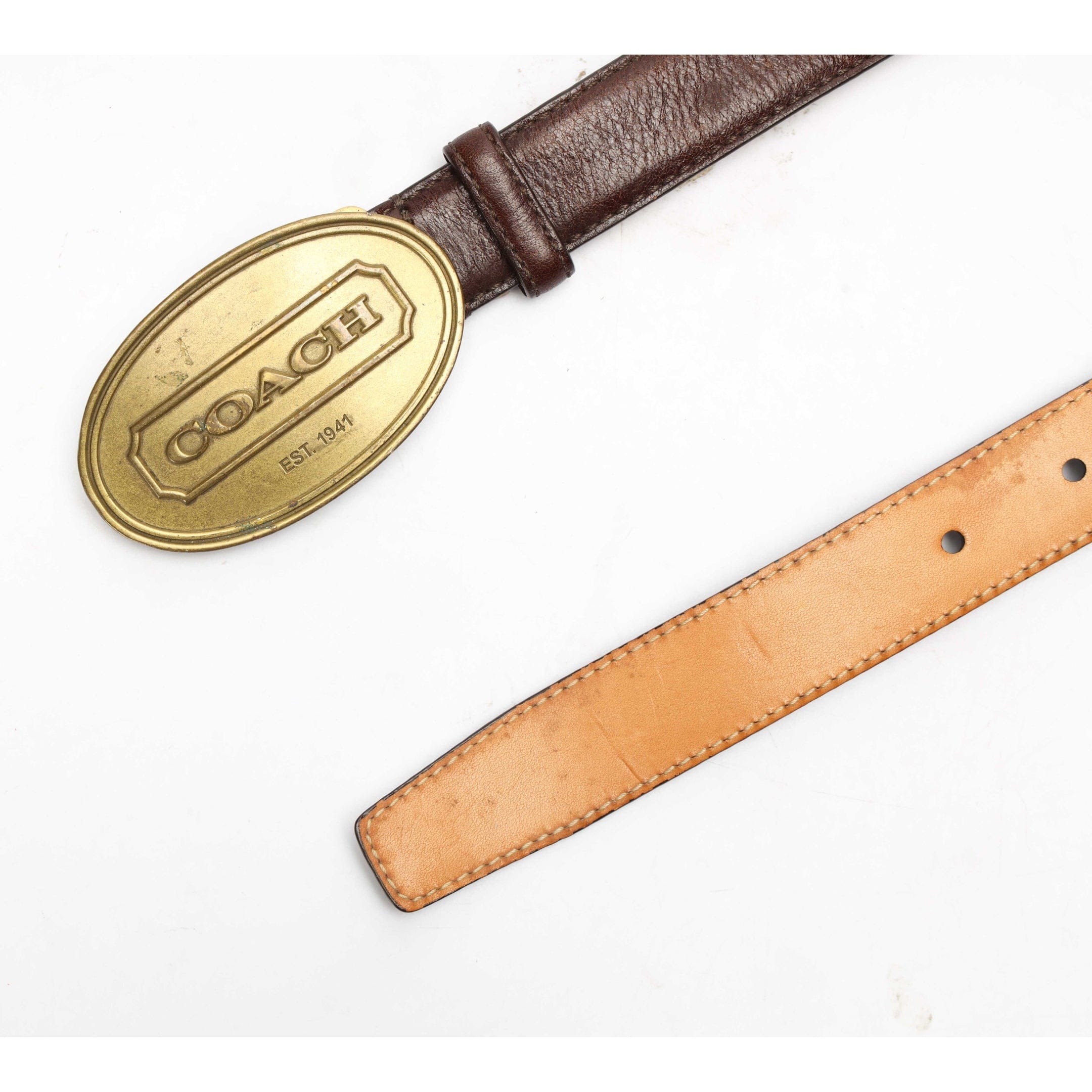 Coach Oval Buckle Belt
