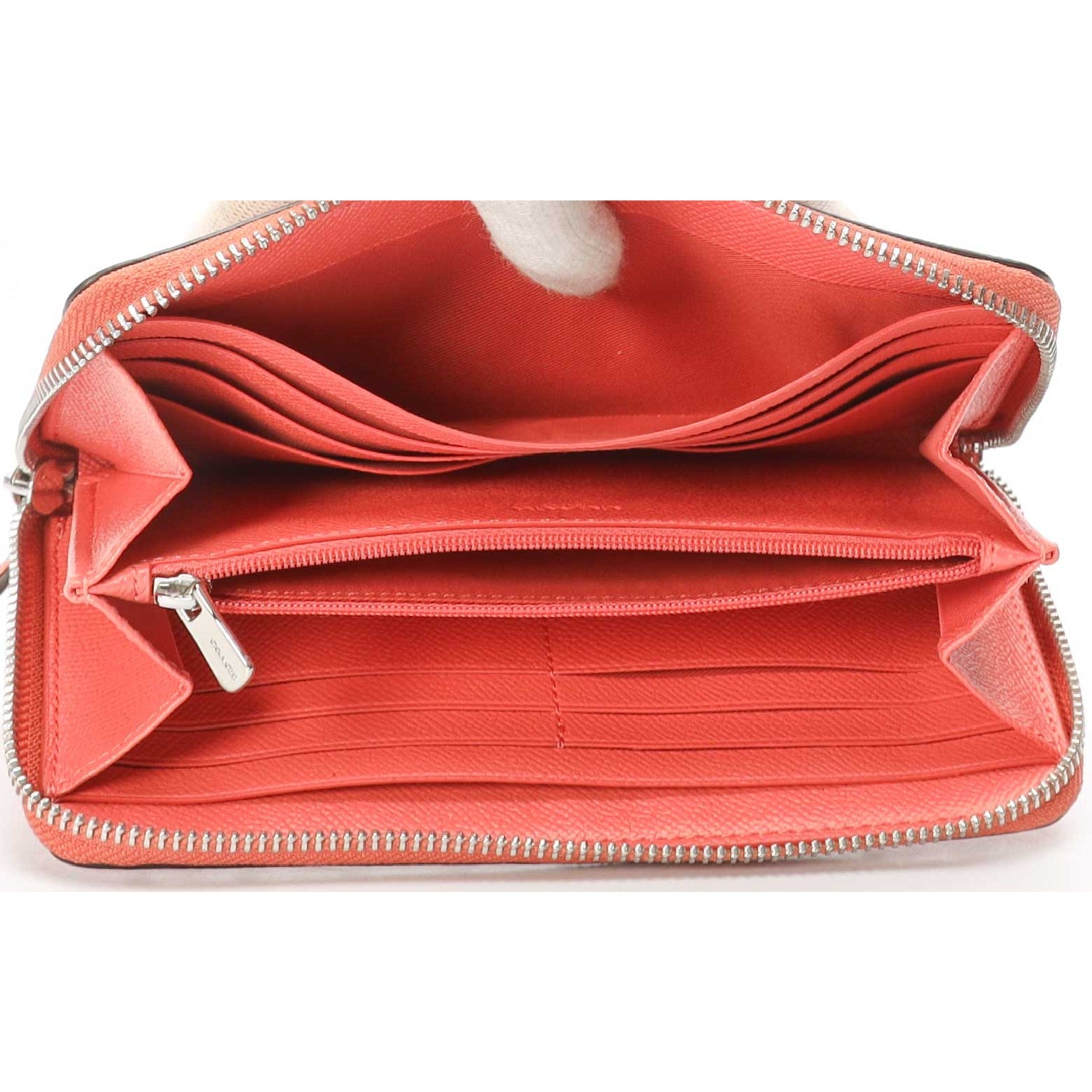 Coach Studded Accordion Zip Wallet