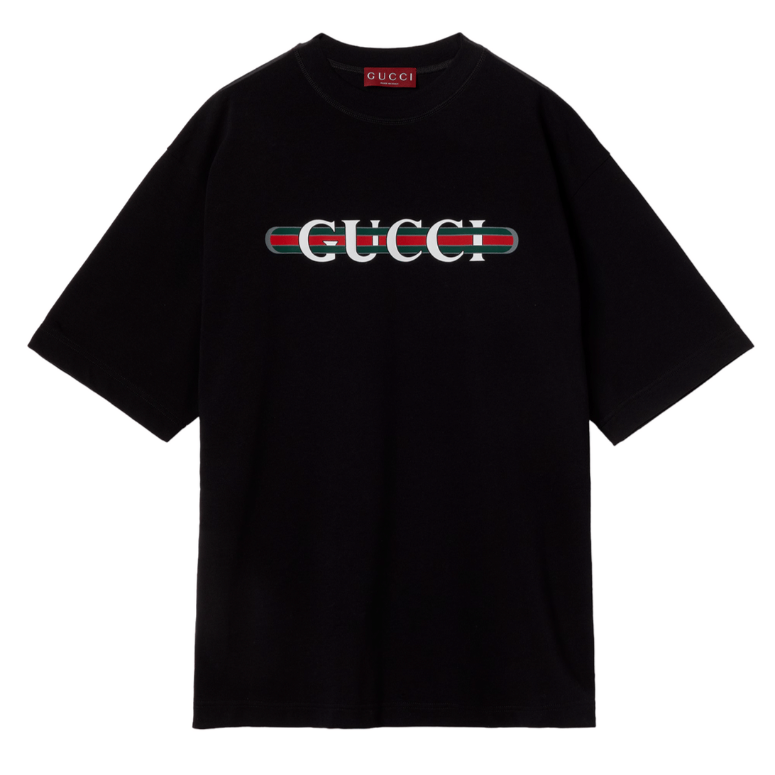 Gucci Web Logo T - Shirt Black