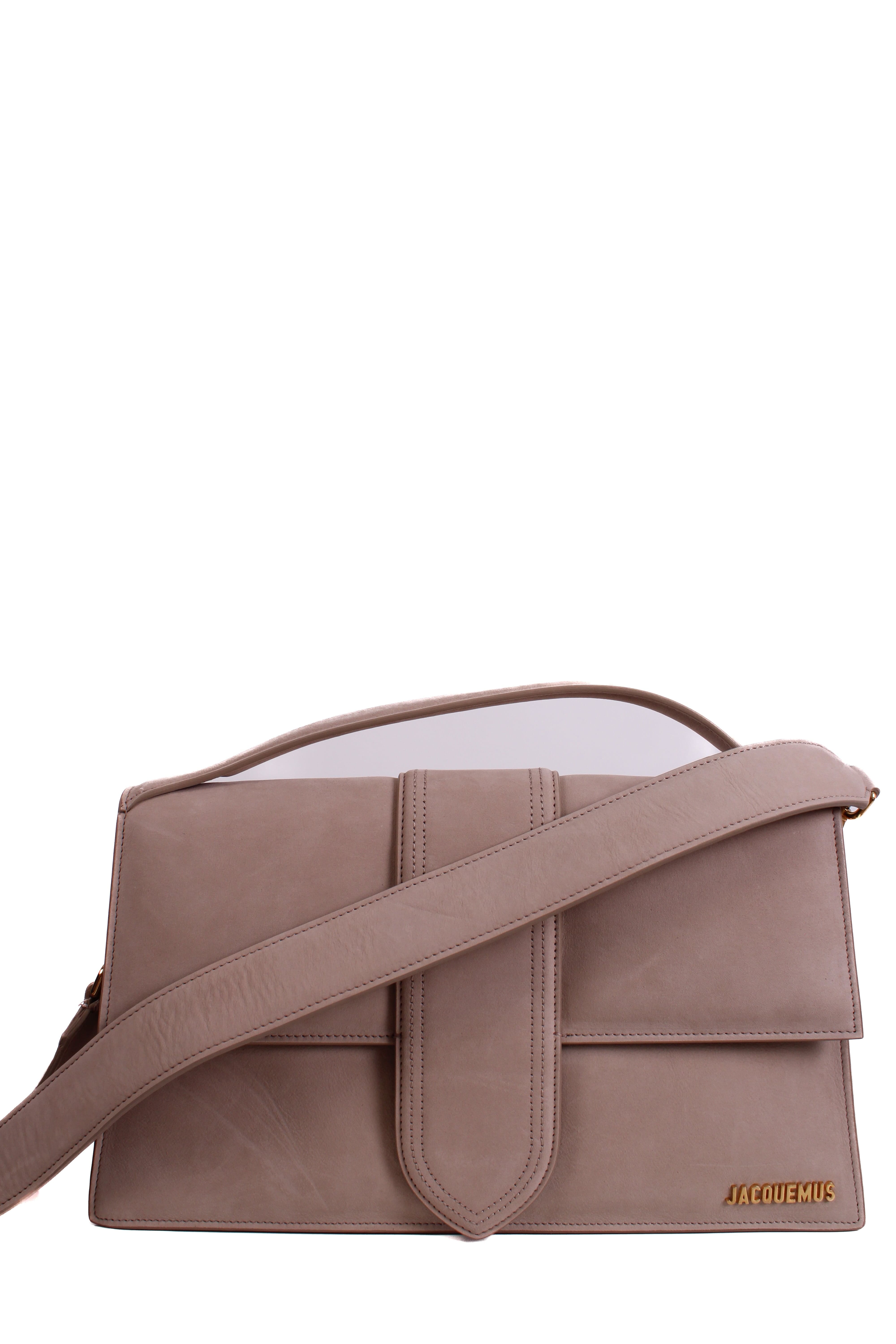 Jacquemus La Grande Bambino Suede Bag Beige
