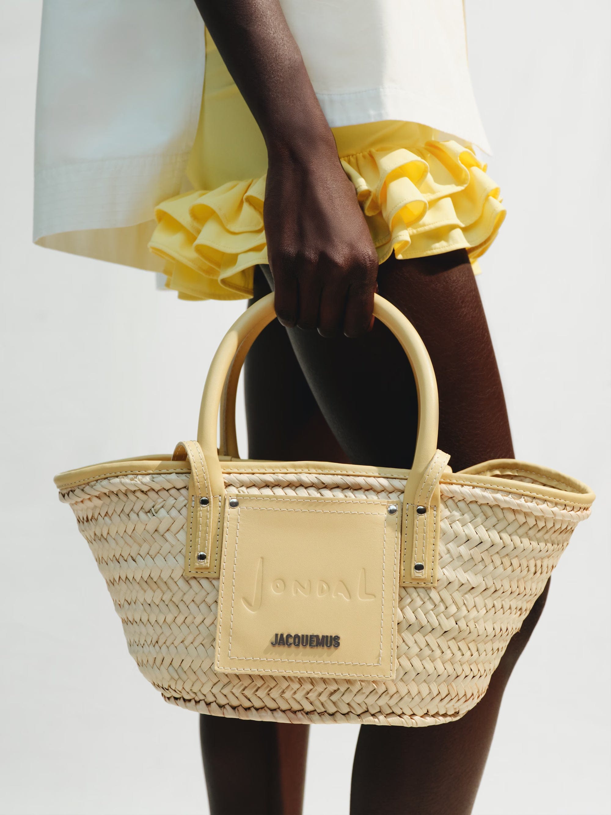 Jacquemus The Small Soli Ibiza Resort Basket Bag - Pale Yellow