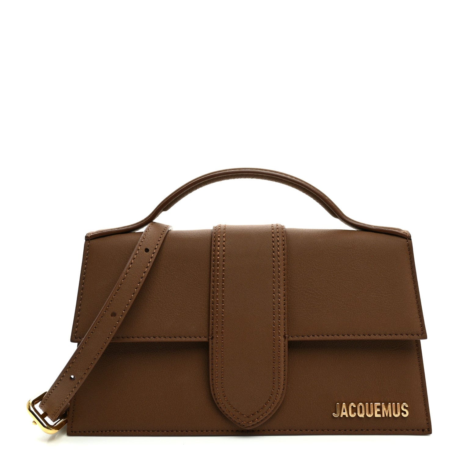 Jacquemus Rubberized Calfskin Le Grand Bambino Brown