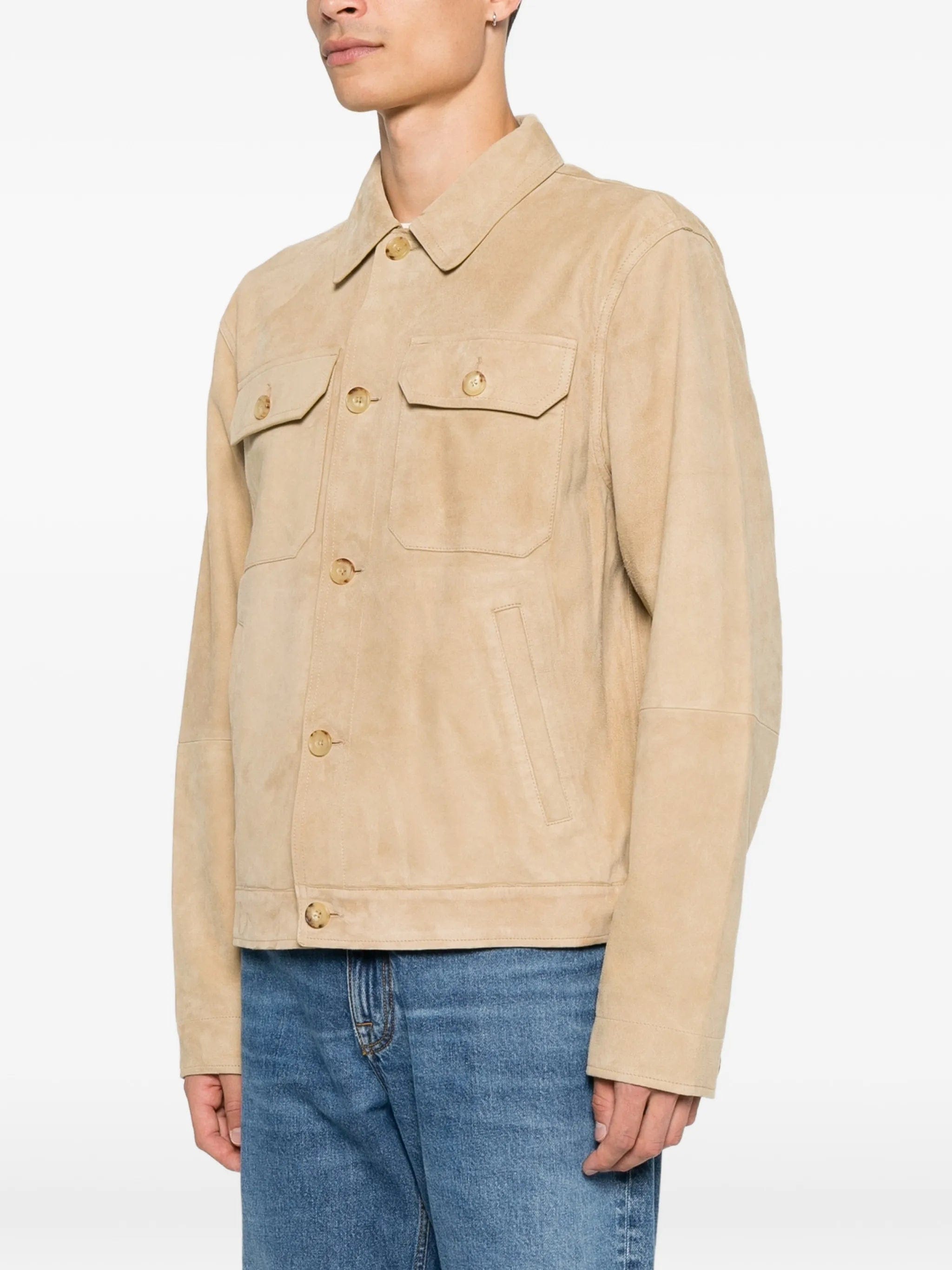 Polo Ralph Lauren suede button - up jacket