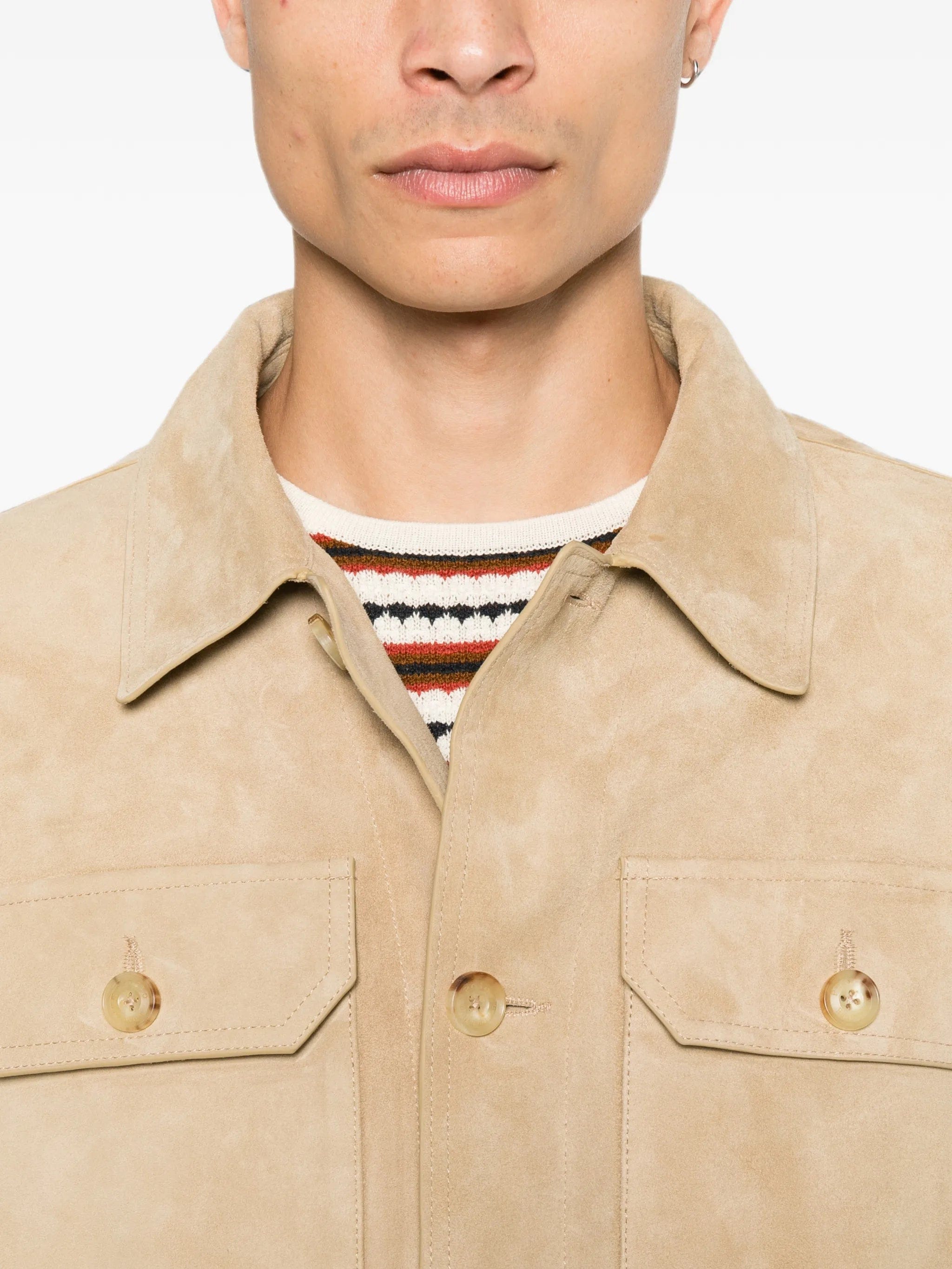 Polo Ralph Lauren suede button - up jacket