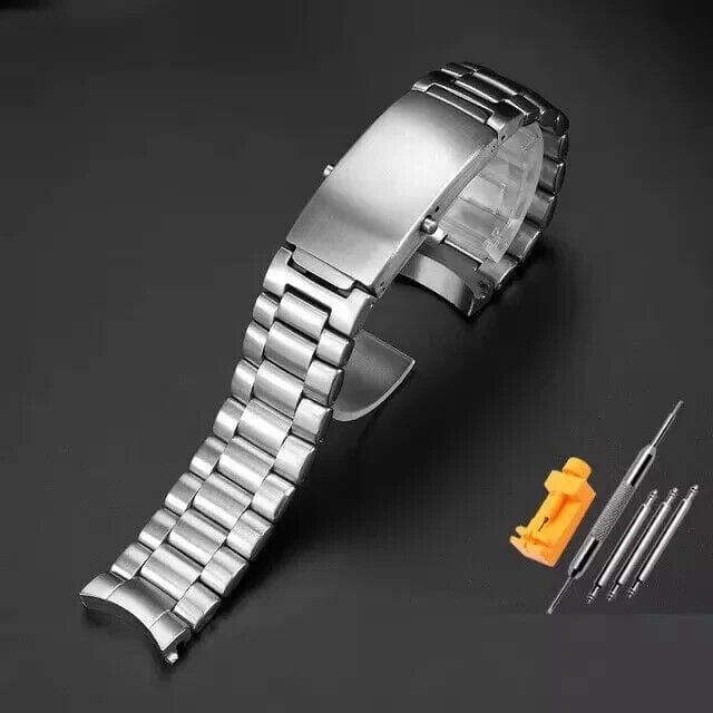 Omega Stainless Steel Omega Seamaster Strap Bracelet Silver Watch - 5 Beads 20/22 mm