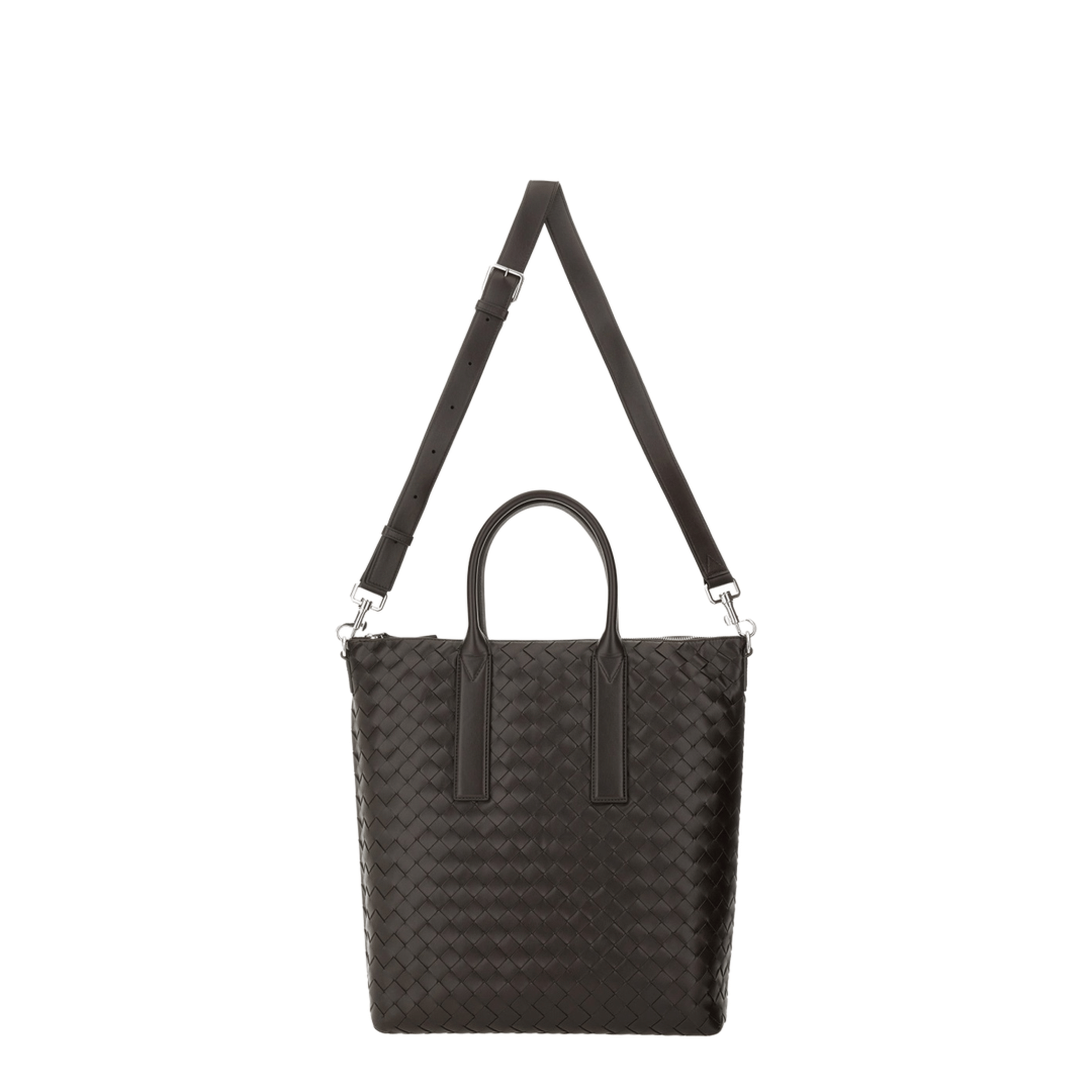 Bottega Veneta Intrecciato North - South Leather Tote Bags - Fondant