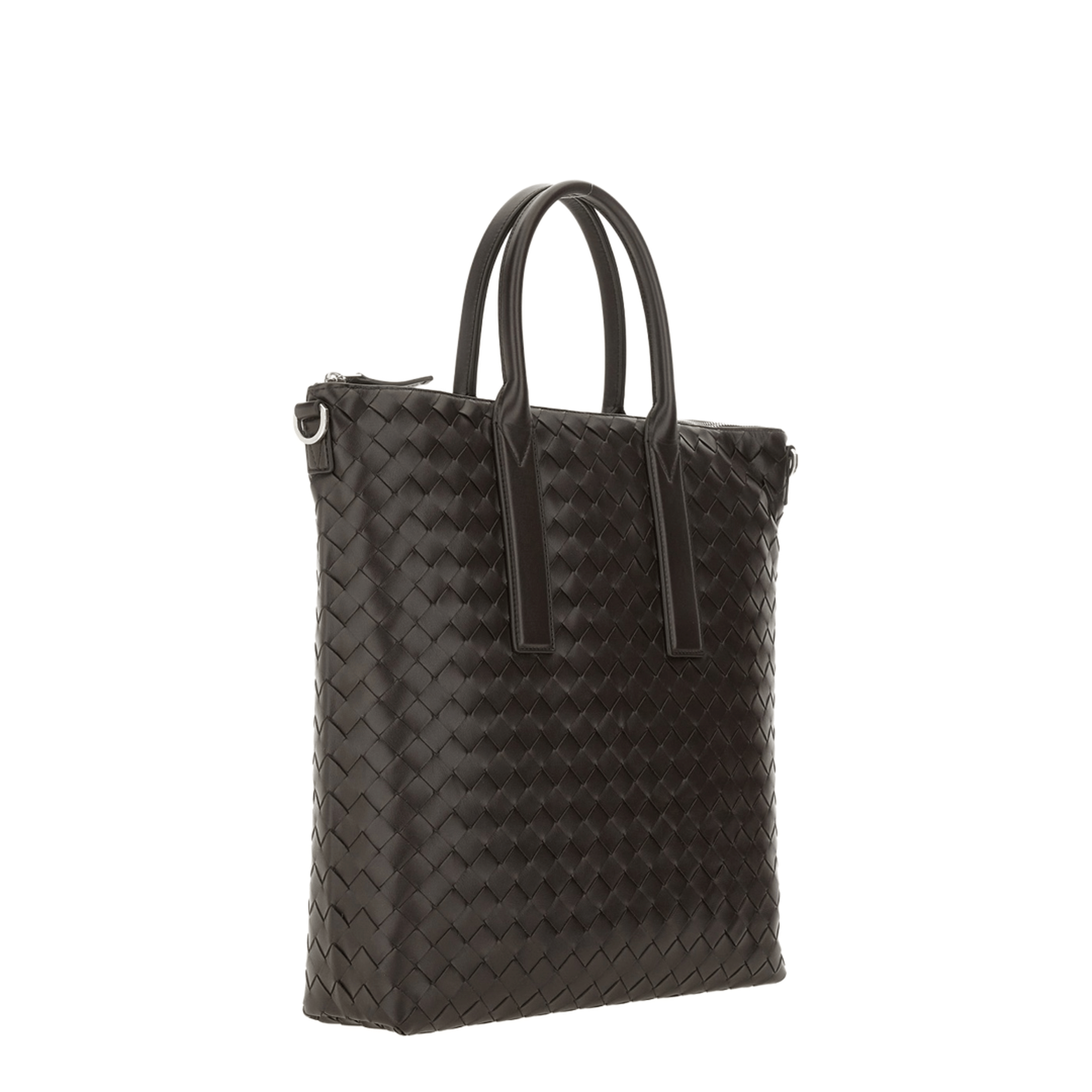 Bottega Veneta Intrecciato North - South Leather Tote Bags - Fondant
