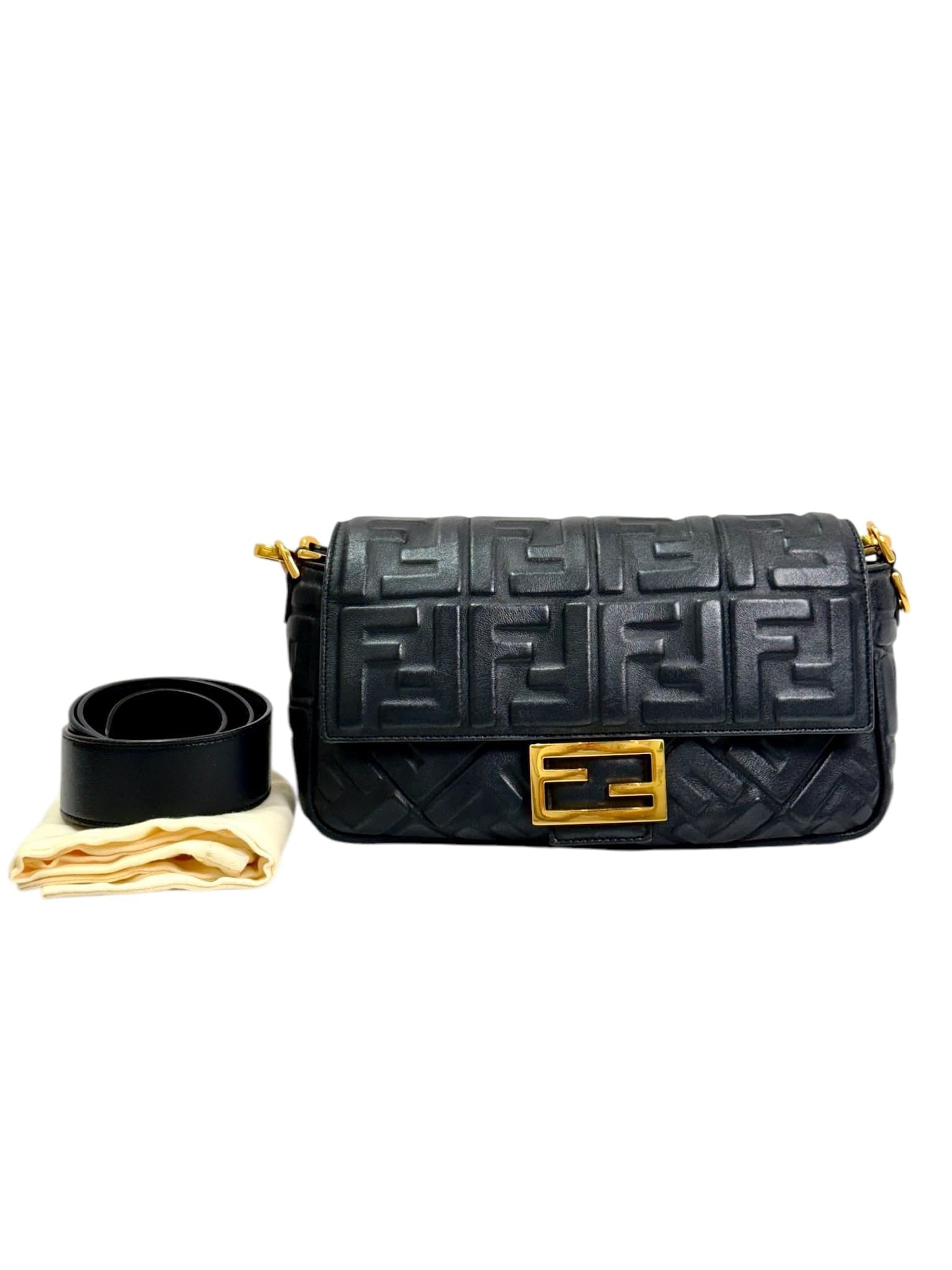 Fendi Baguette Classic Size Black Calfskin 06709692