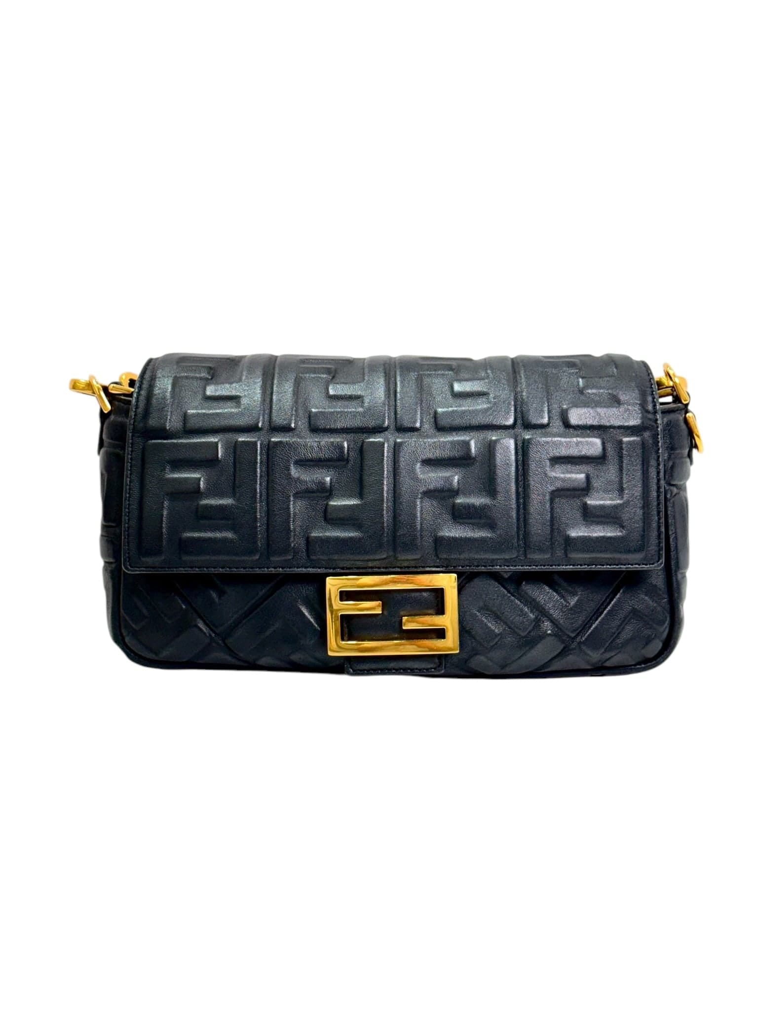 Fendi Baguette Classic Size Black Calfskin 06709692