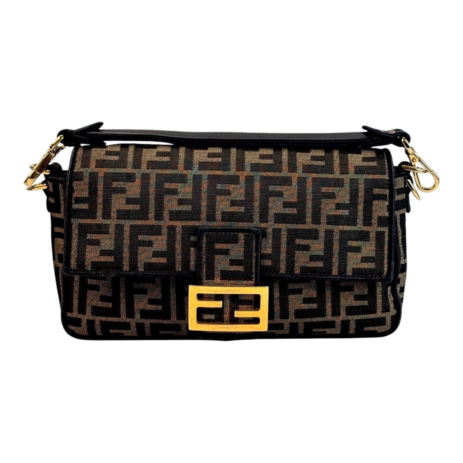 Fendi Baguette Fabric Brown Bag