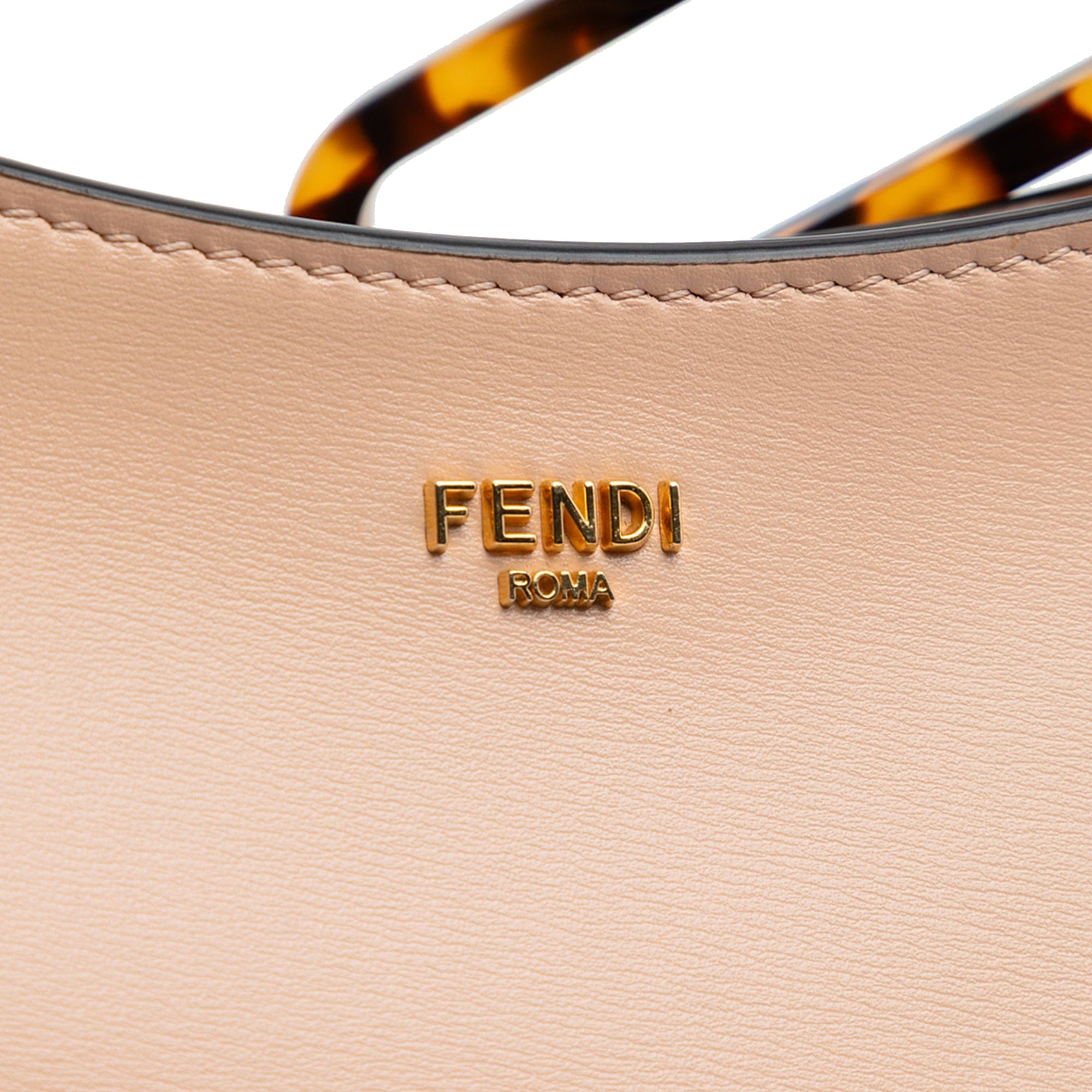 Fendi Leather O Lock Swing Satchel