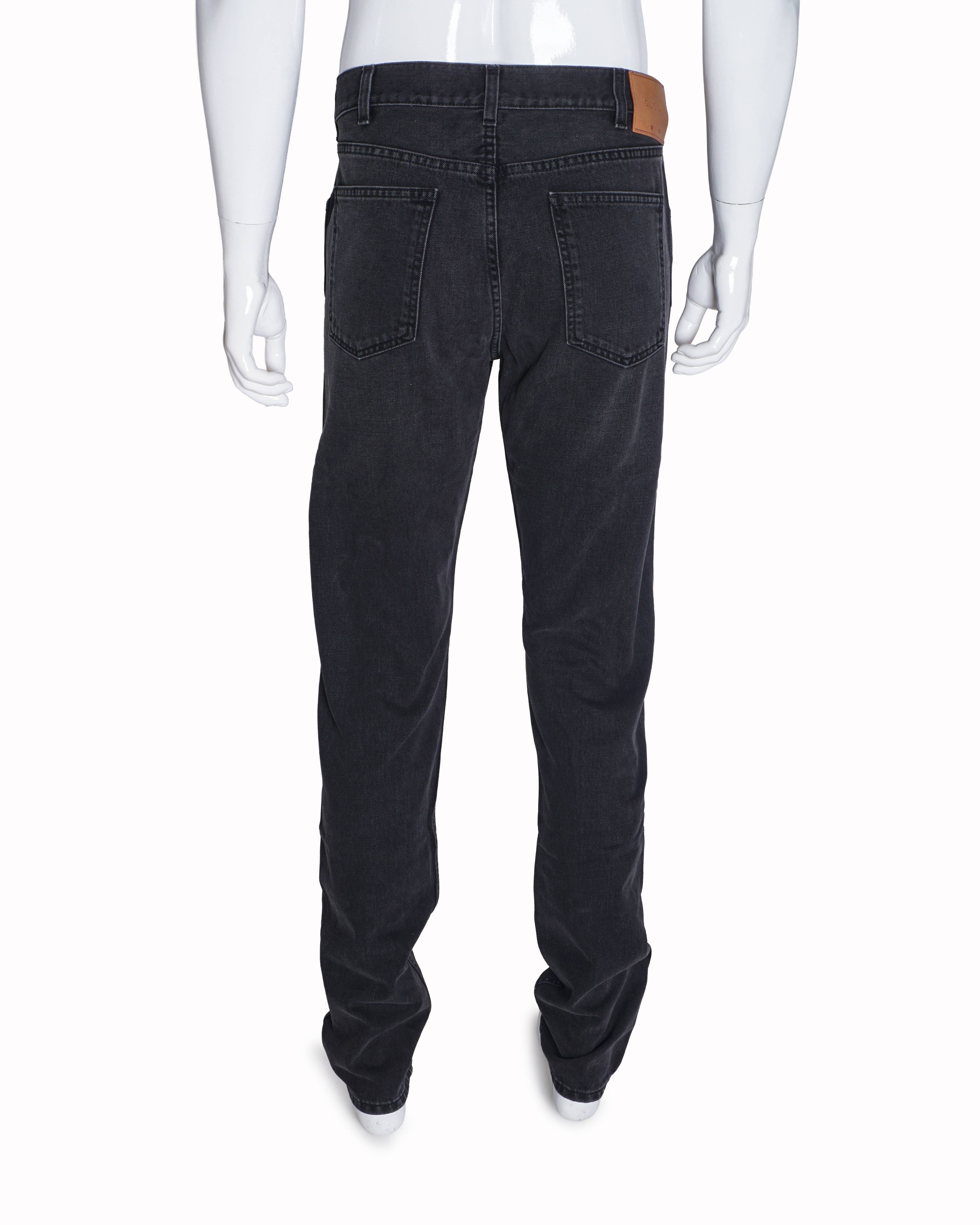 Gucci Men's Charcoal Grey Slim - Fit Jeans