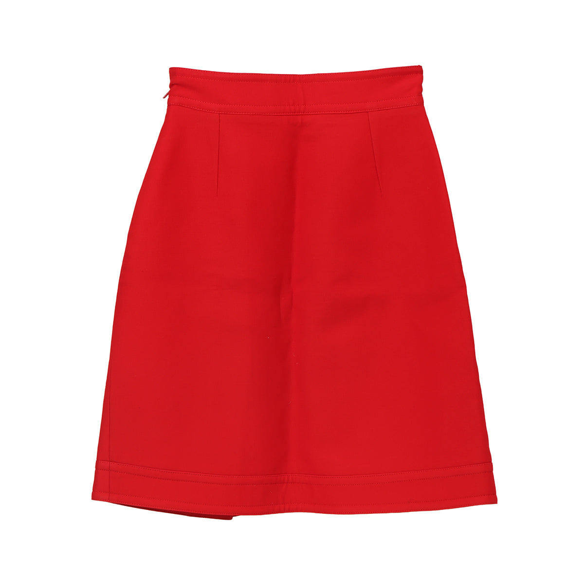 Gucci Red Mini Skirt With Gold And Pearl Button Detailing - Size 36