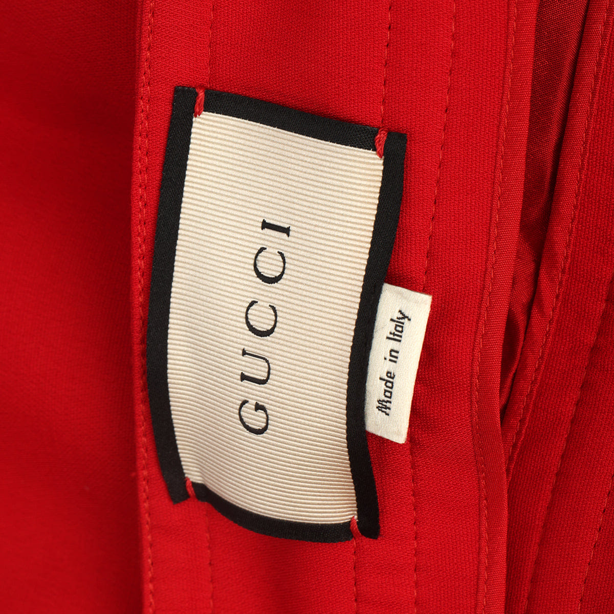 Gucci Red Mini Skirt With Gold And Pearl Button Detailing - Size 36