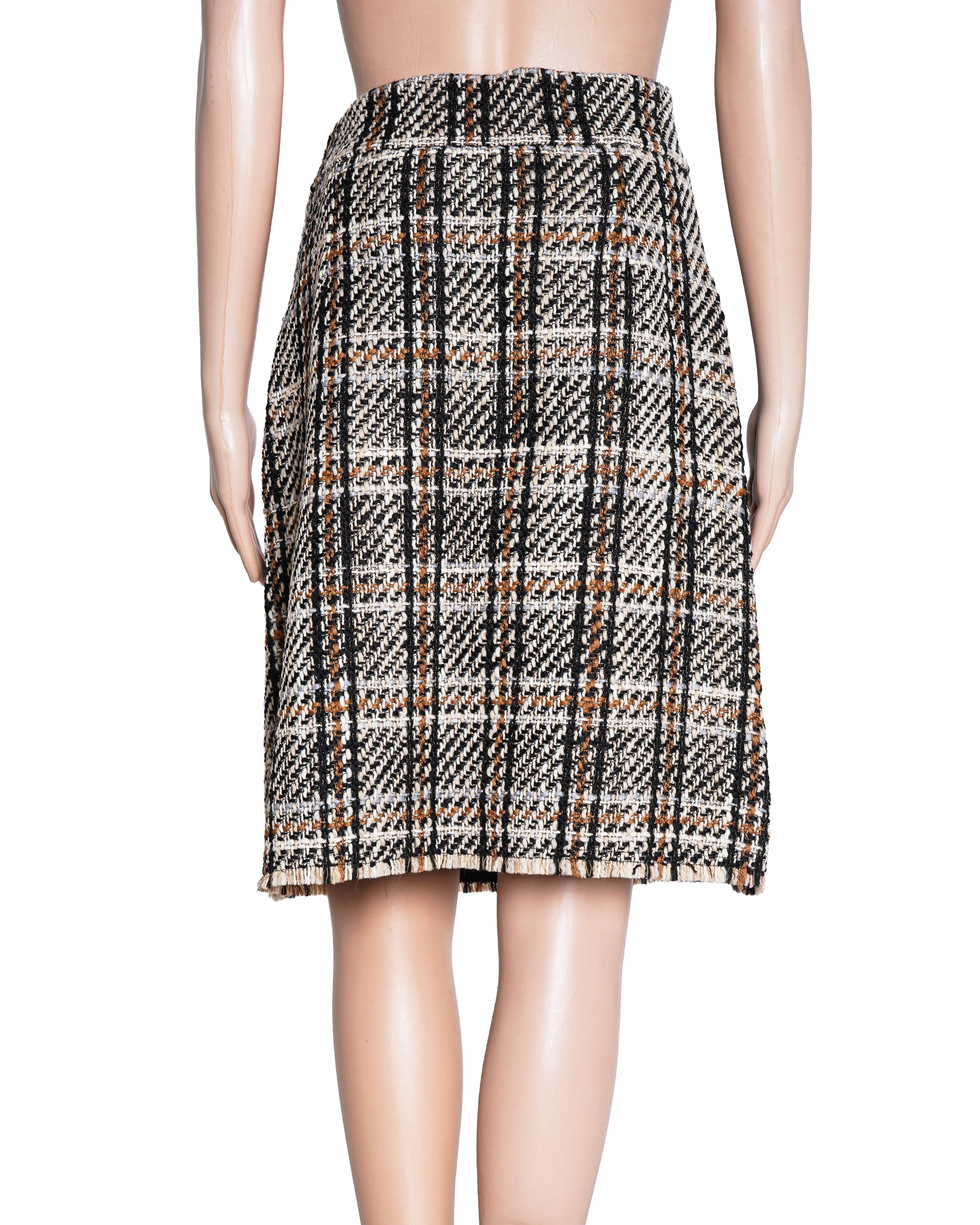 Gucci GG Marmont Check Tweed Mini Skirt