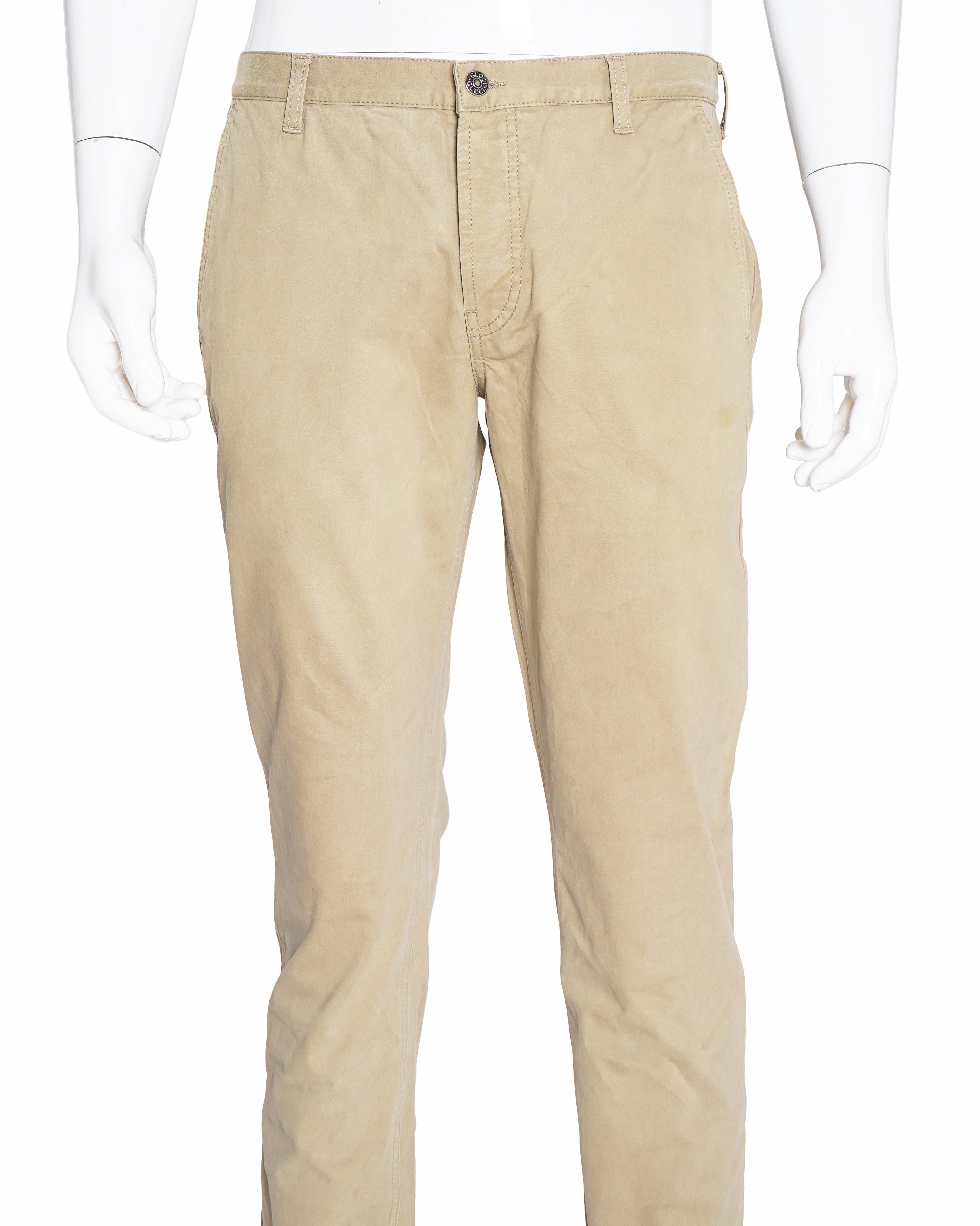 Gucci Men's Khaki Slim - Fit Cotton Chinos