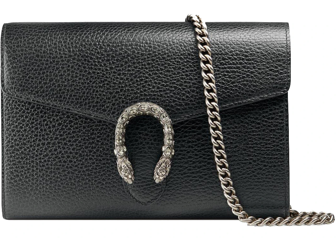 Gucci Dionysus Wallet On Chain Leather Mini Black