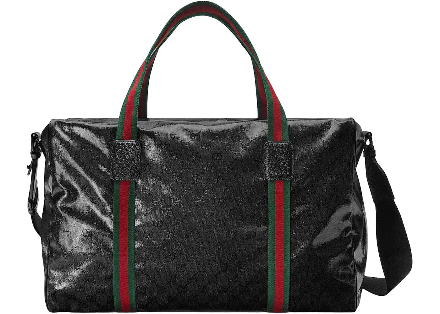 Gucci Large Duffle Bag With Web Black