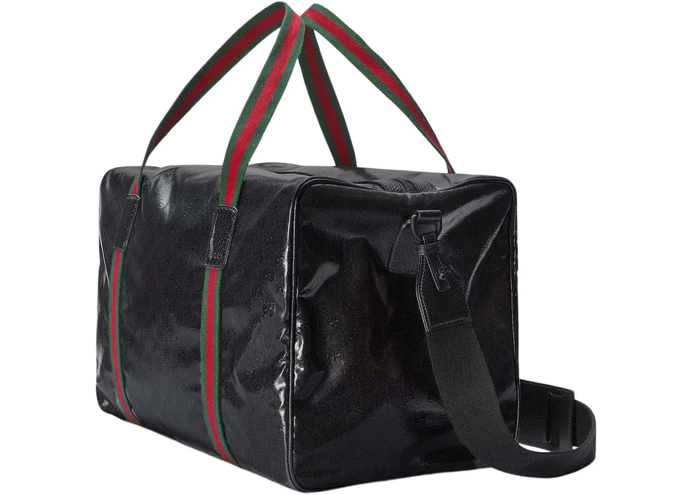 Gucci Large Duffle Bag With Web Black