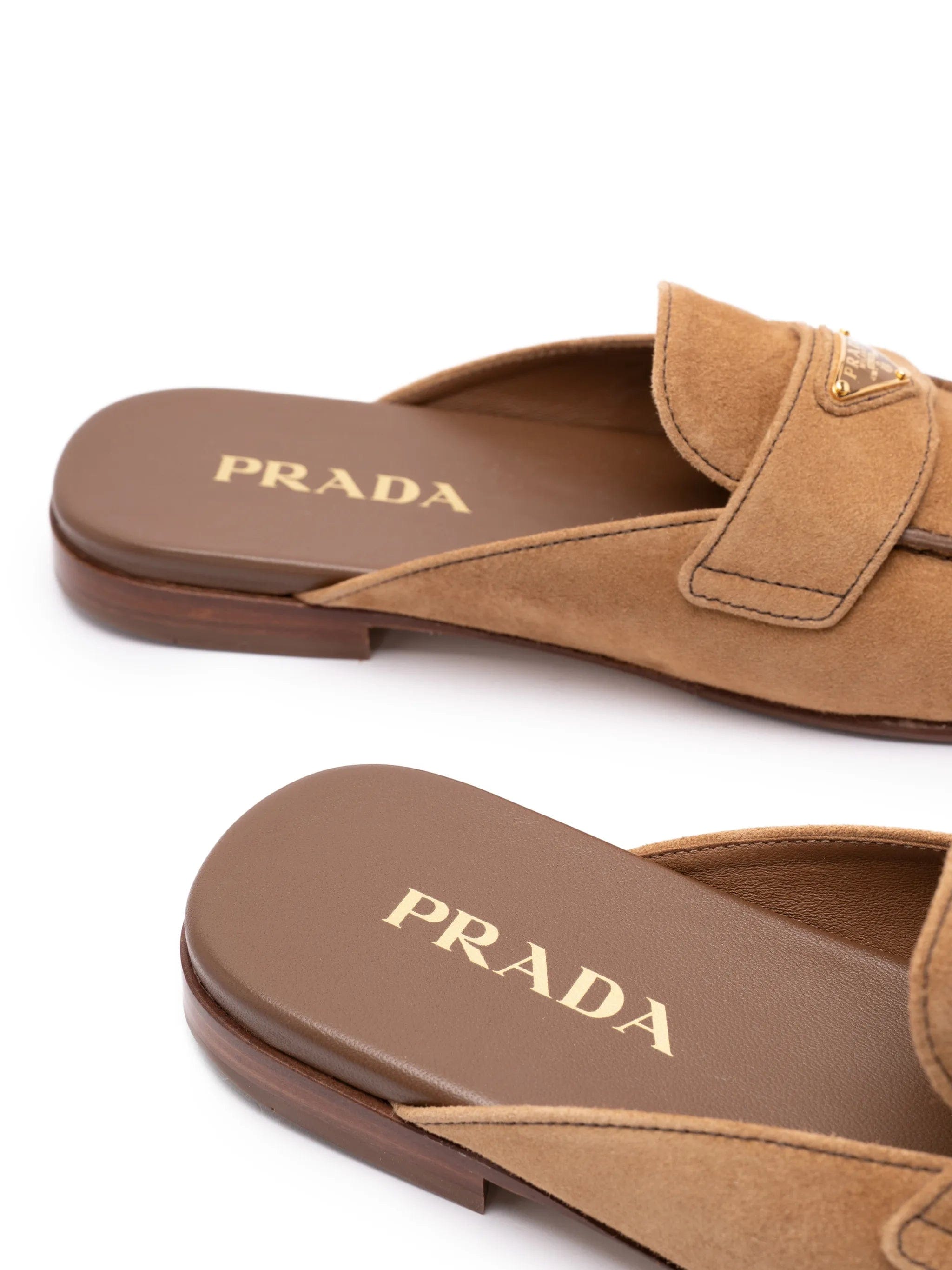Prada logo - detail flat mules