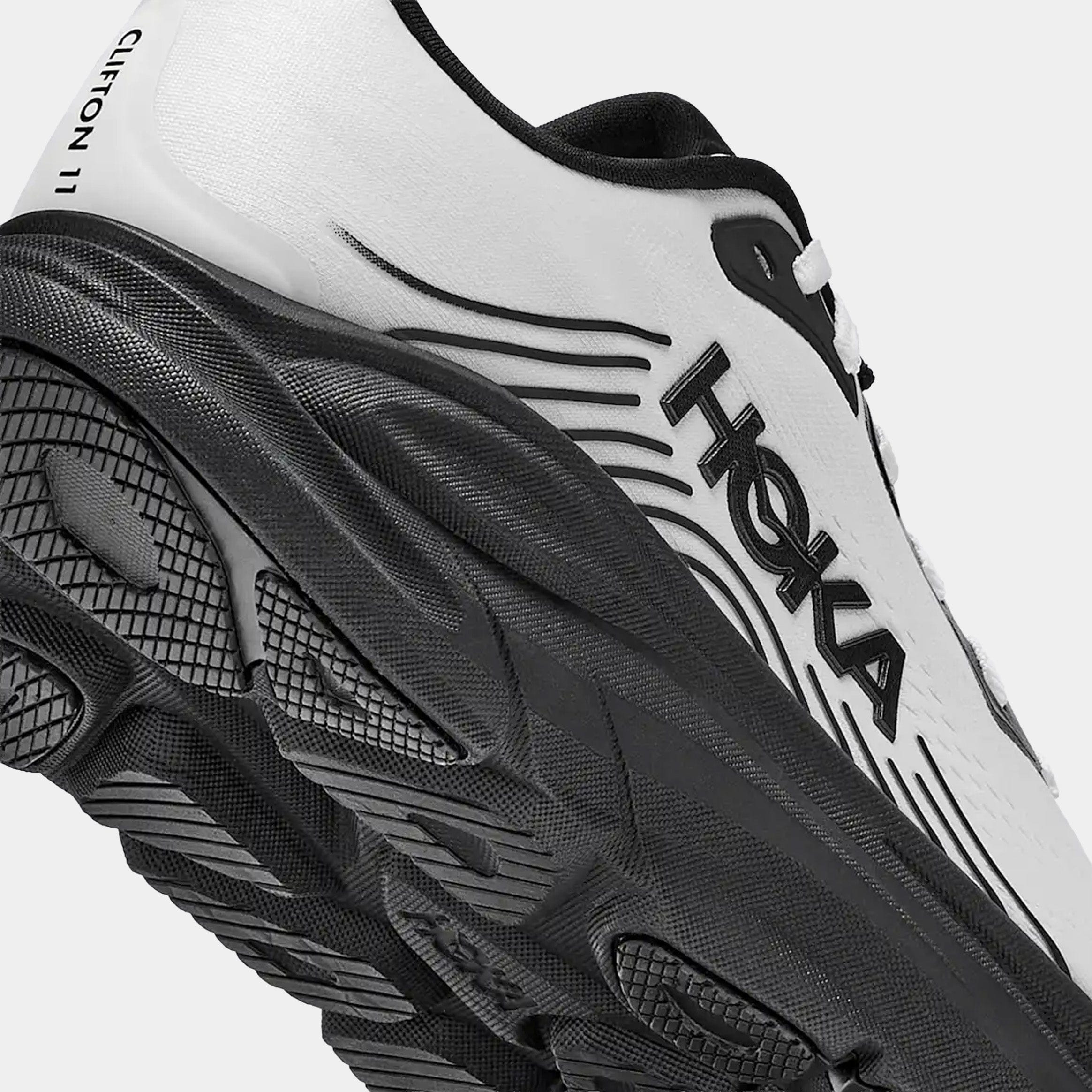 Hoka Clifton 11 Mens Running Shoes (White/Black)