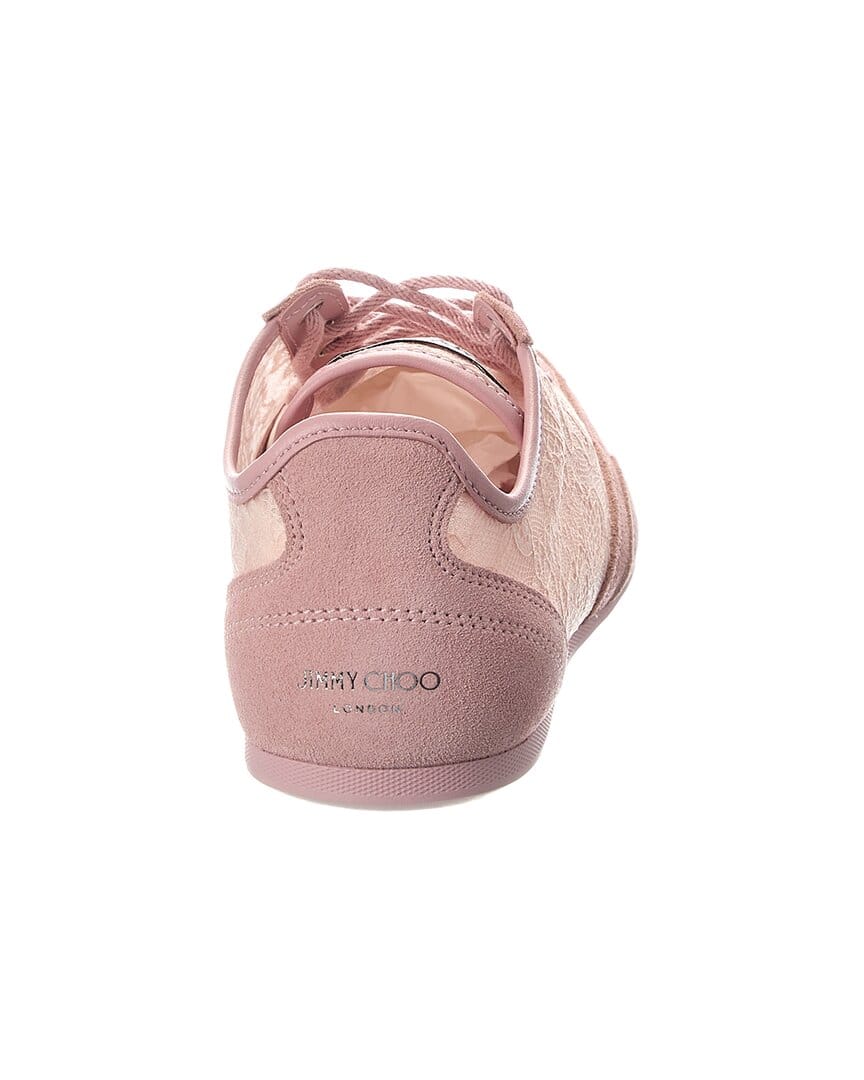 Jimmy Choo Sunny Lace & Leather Sneaker
