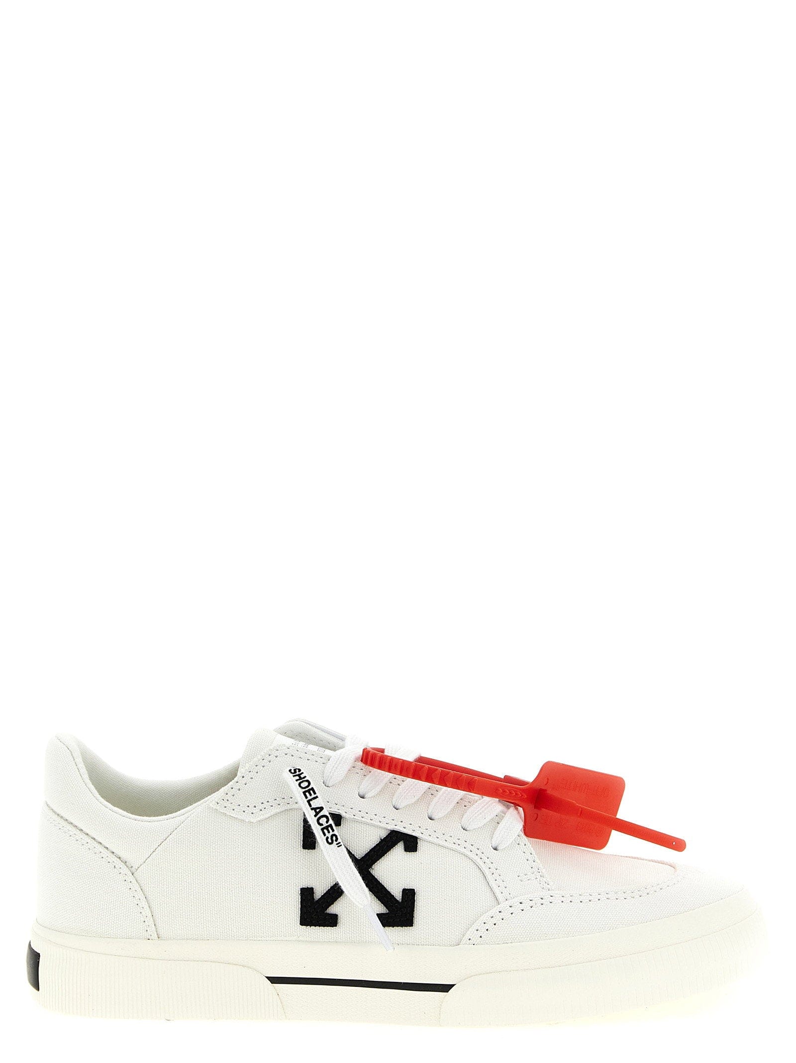 Off White Vulcanized Canvas Sneakers — White