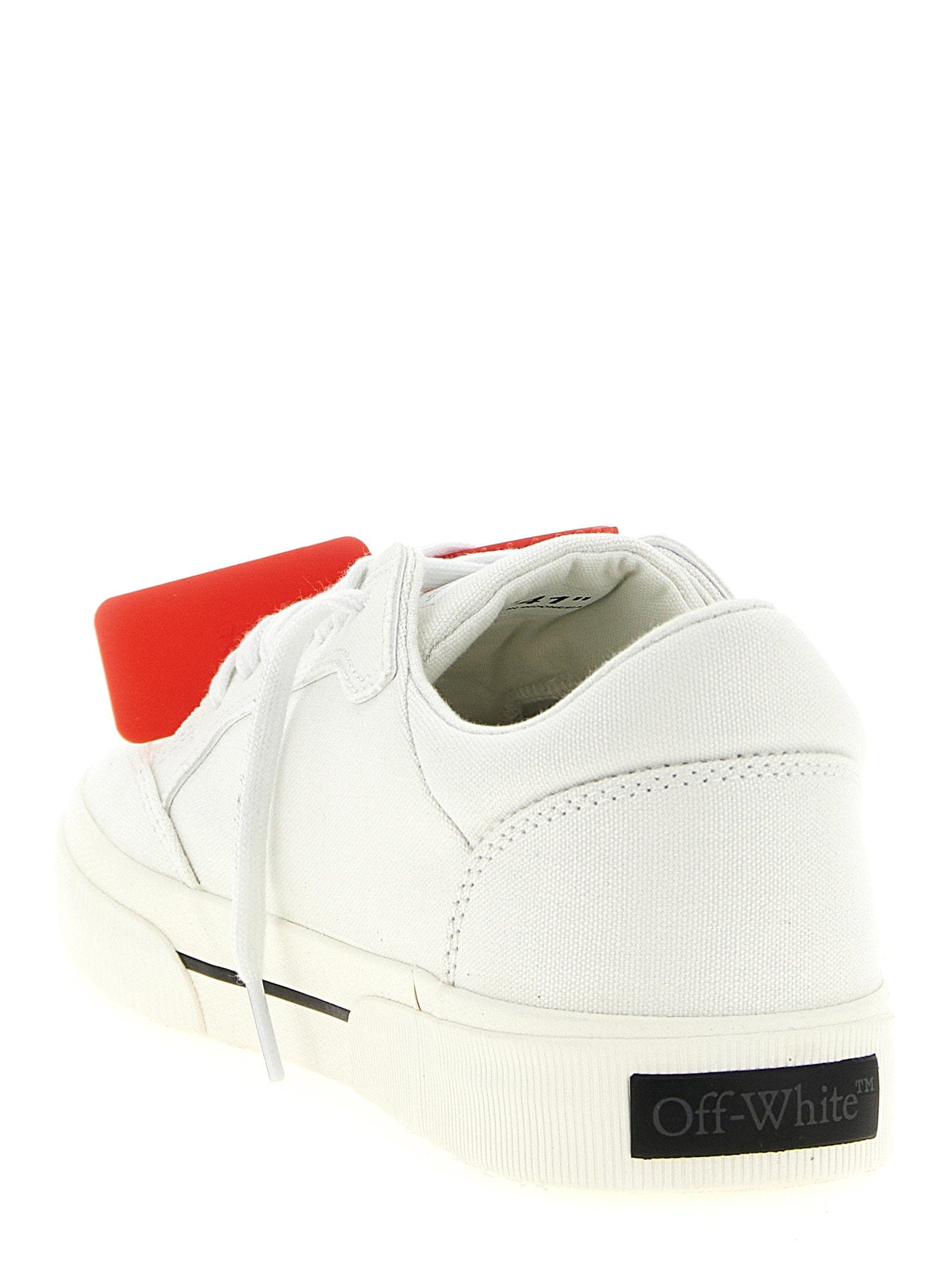 Off White Vulcanized Canvas Sneakers — White