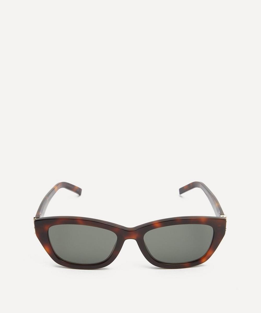 Saint Laurent Cat Eye Havana Acetate Sunglasses