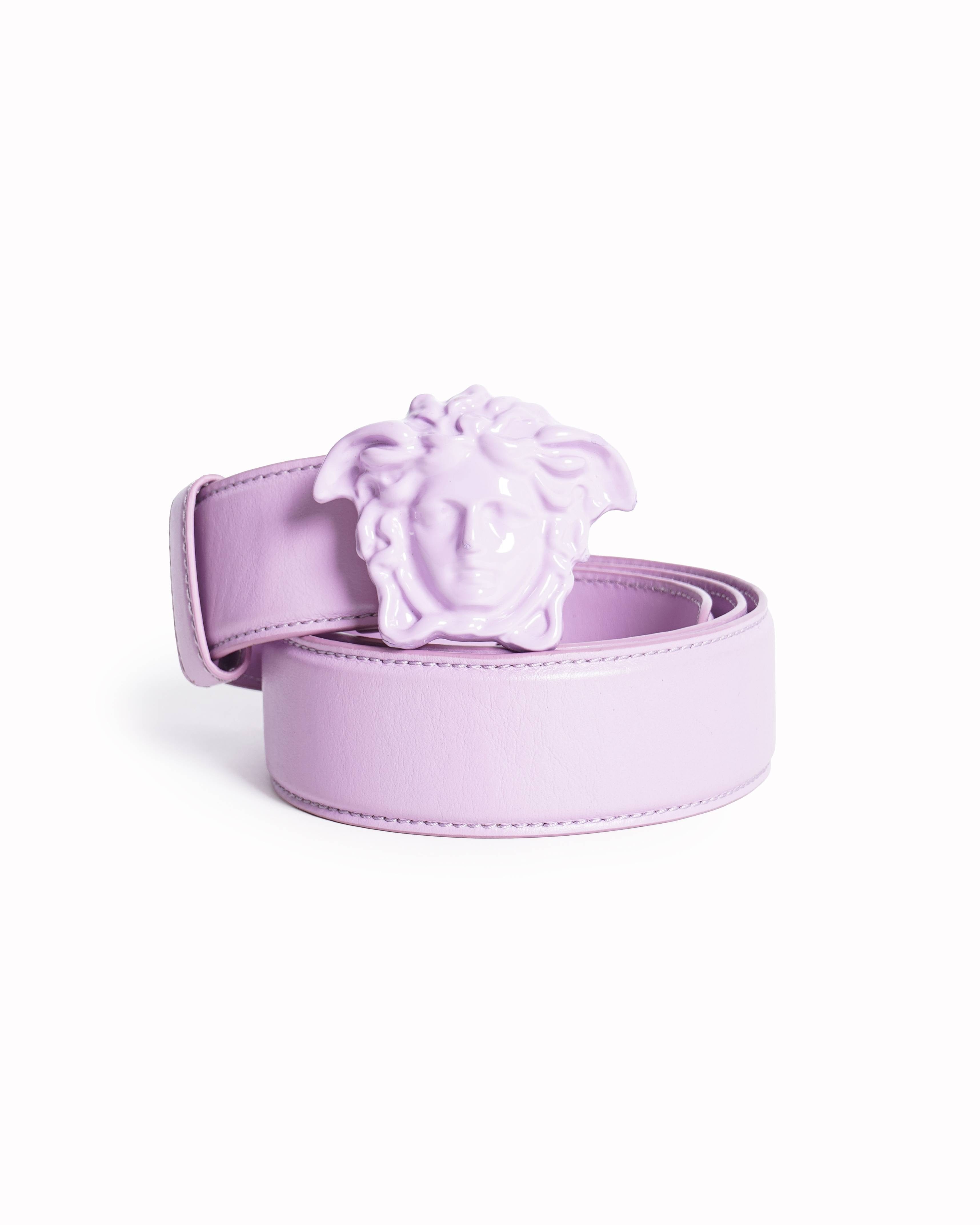 Versace medusa Lilac leather belt