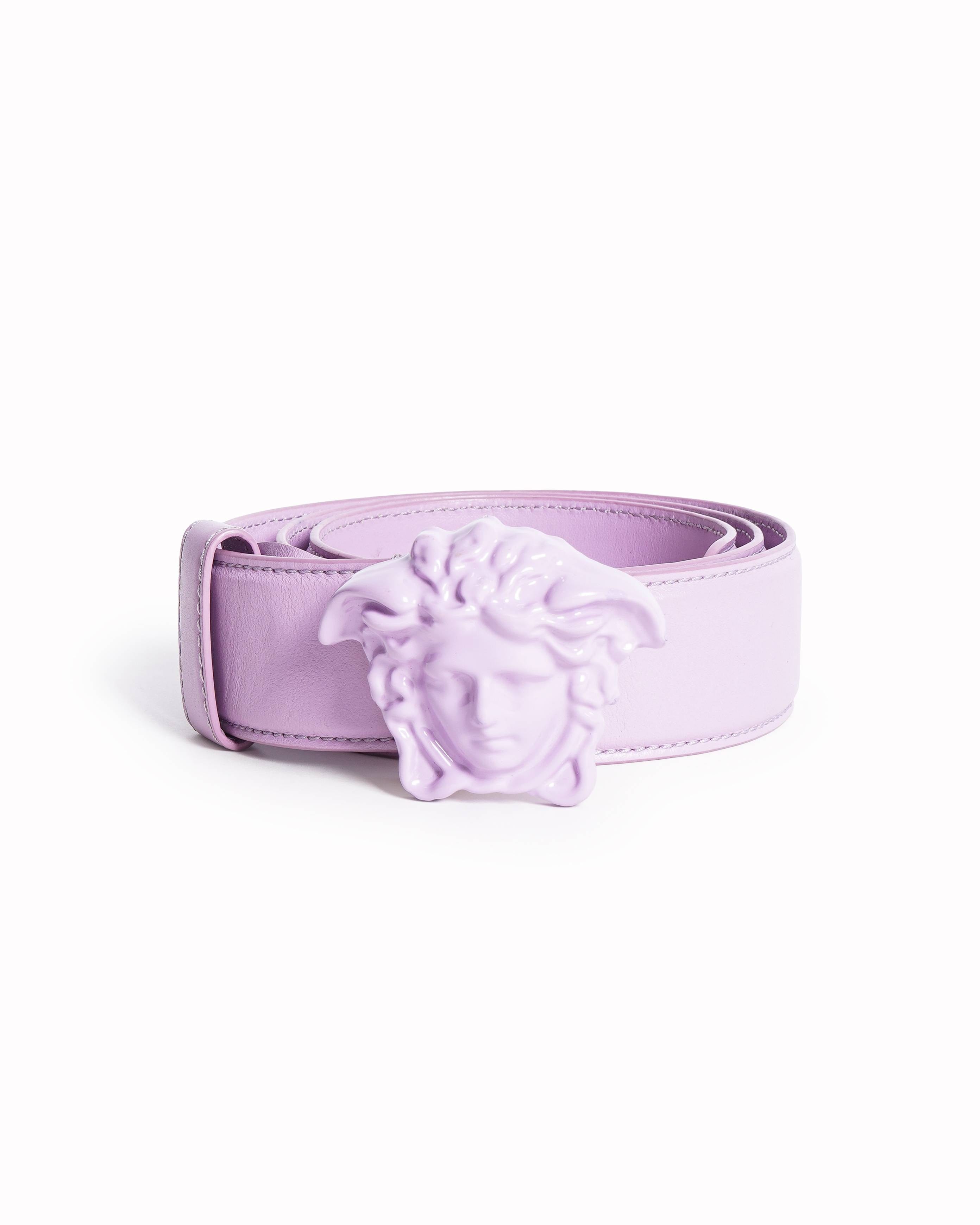 Versace medusa Lilac leather belt