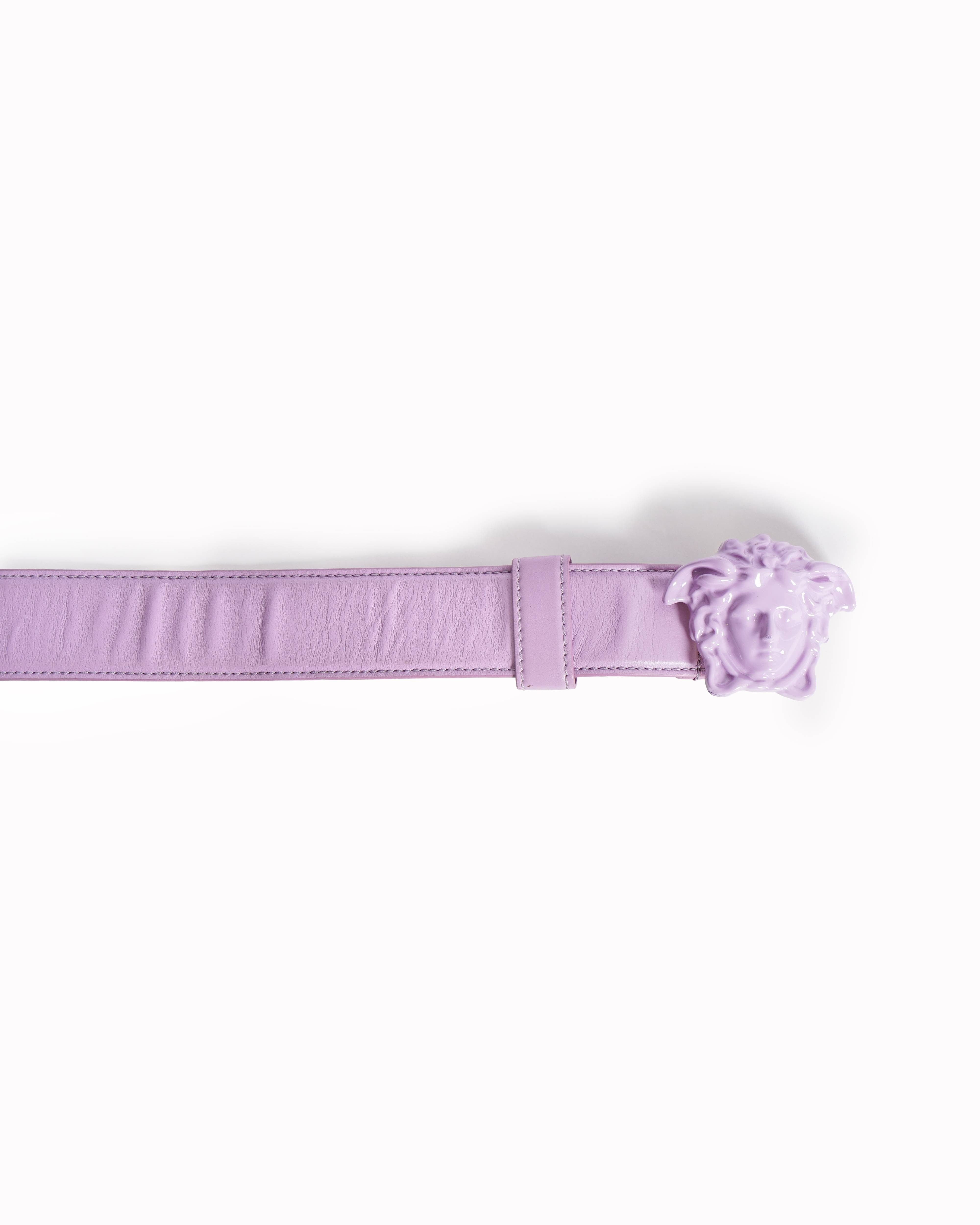 Versace medusa Lilac leather belt