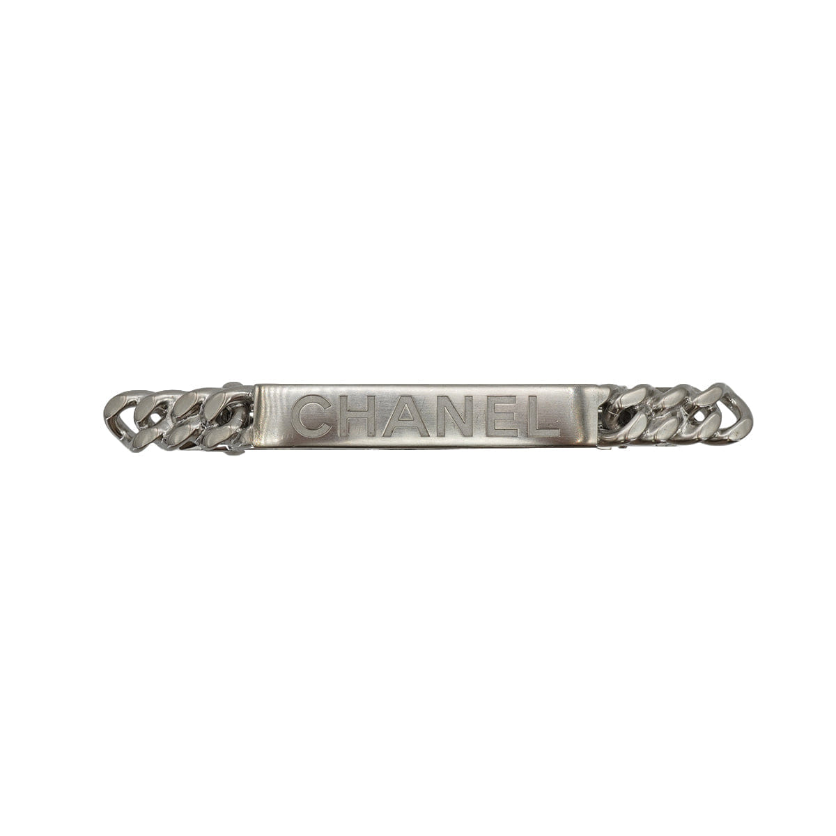 CHANEL VALLETTA LOGO SILVER HAIR ACCESSORY B15P 90334276