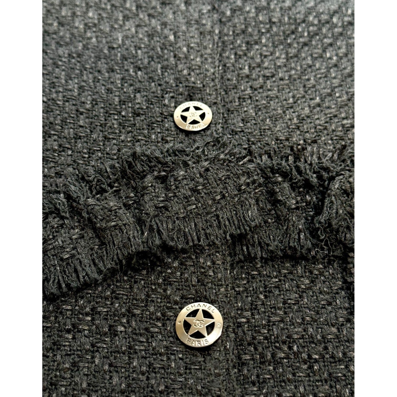 Chanel Black Cotton Ruffled Jacket