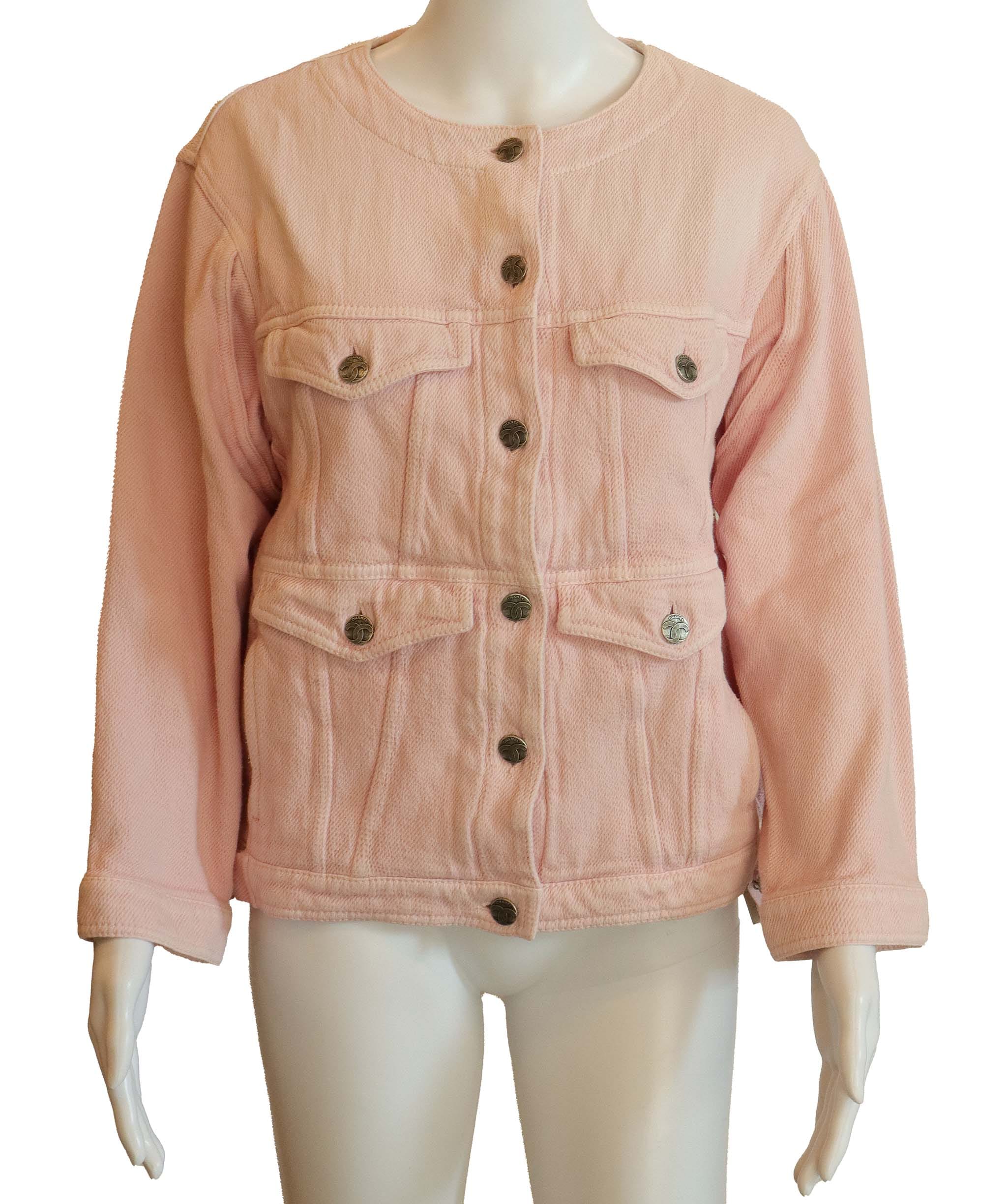 CHANEL PINK DENIM JACKET FT34