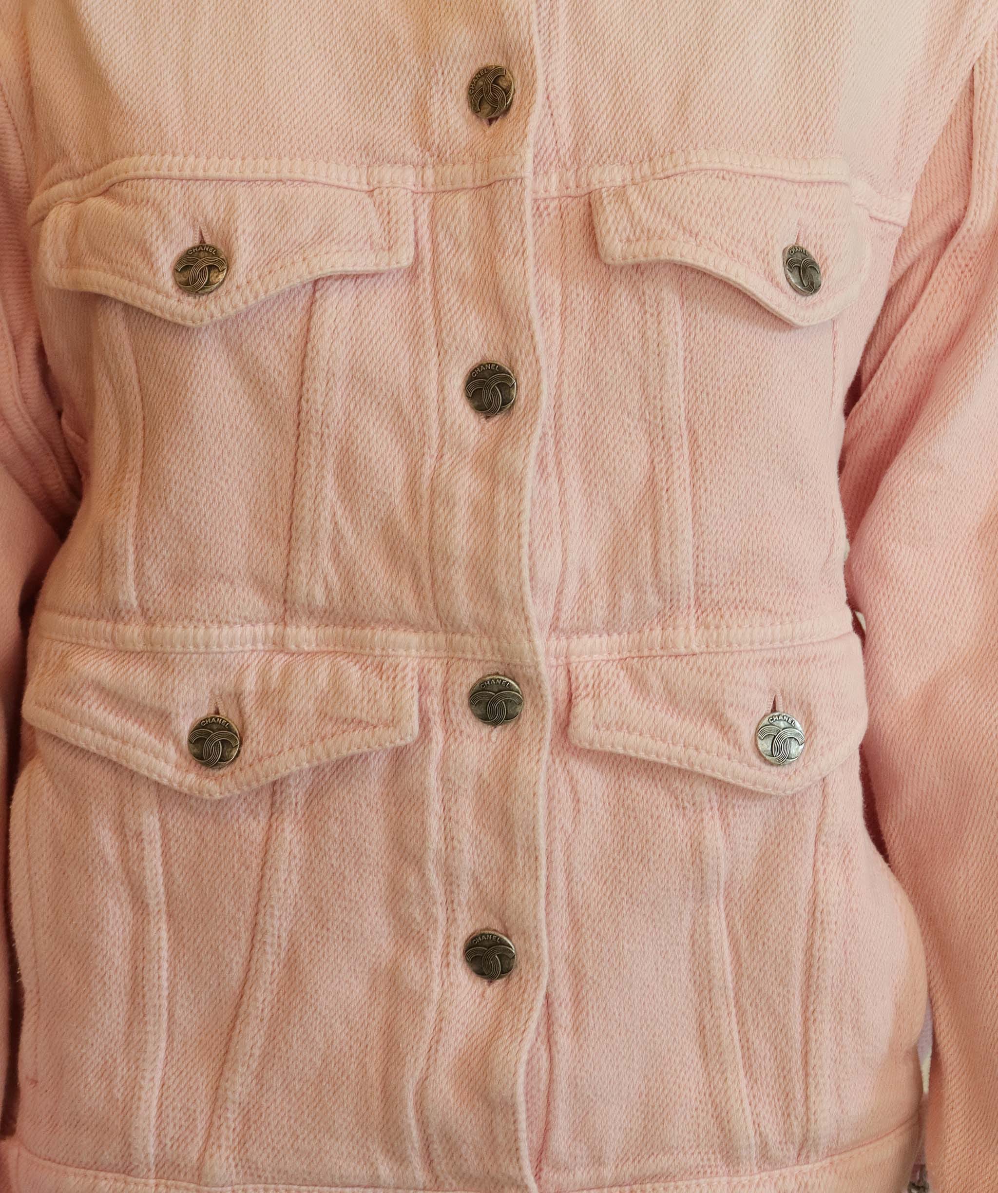 CHANEL PINK DENIM JACKET FT34