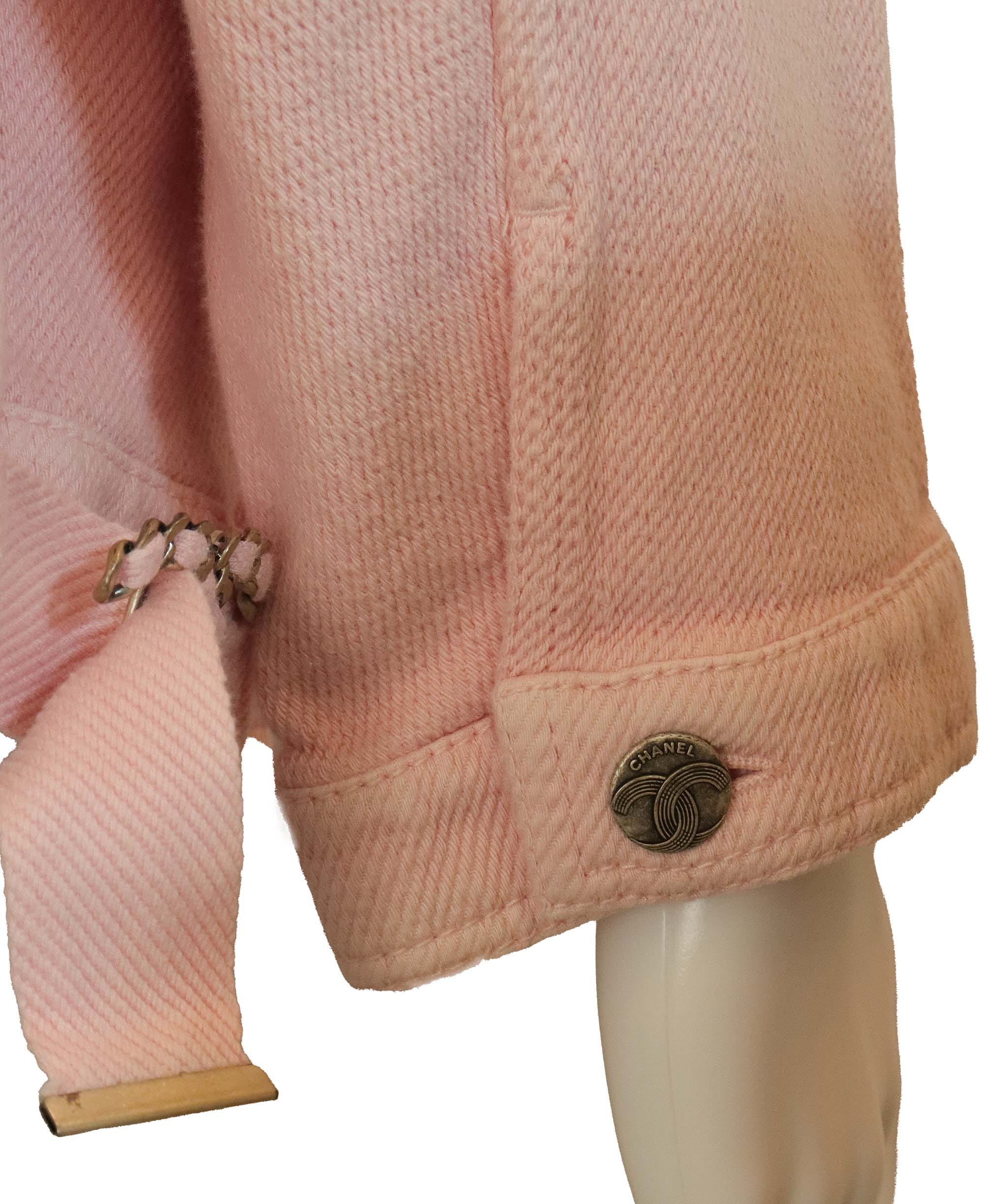 CHANEL PINK DENIM JACKET FT34