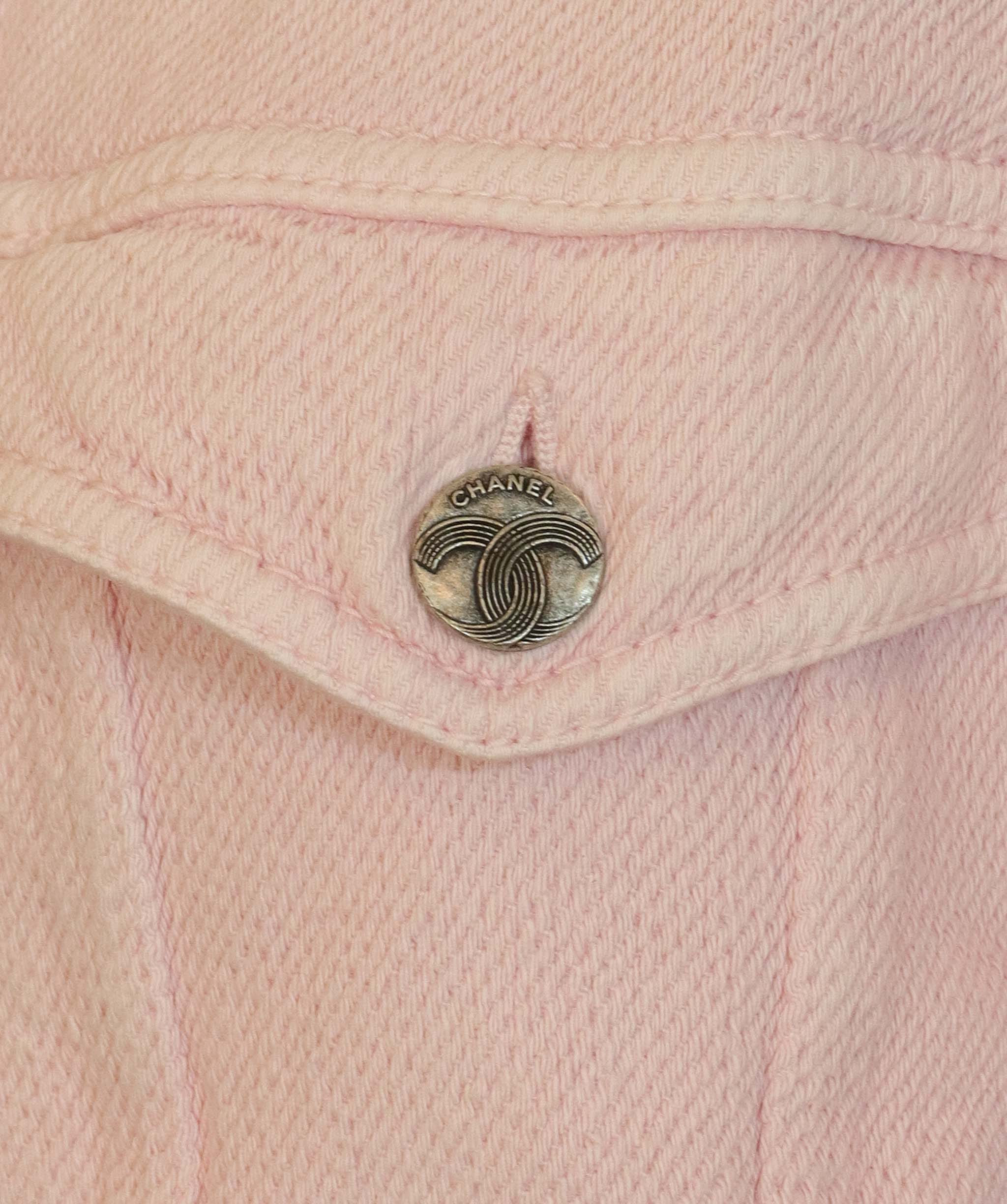 CHANEL PINK DENIM JACKET FT34