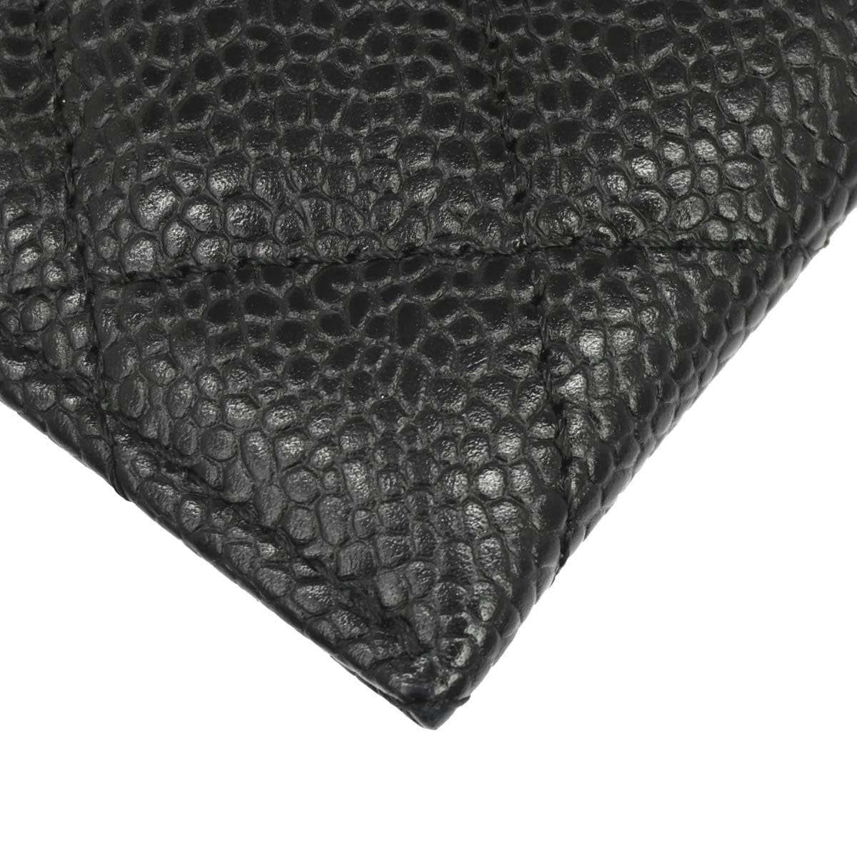 Chanel 2016 - 2017 Black Caviar Skin Cardholder Small Good