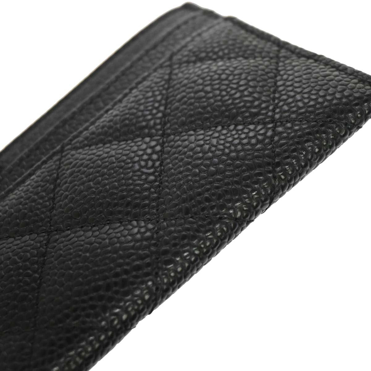 Chanel 2016 - 2017 Black Caviar Skin Cardholder Small Good