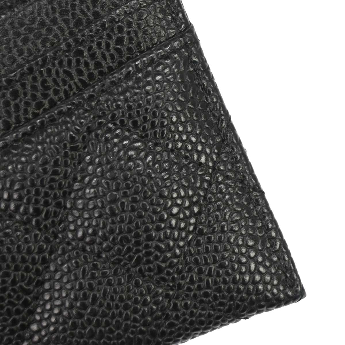 Chanel 2016 - 2017 Black Caviar Skin Cardholder Small Good