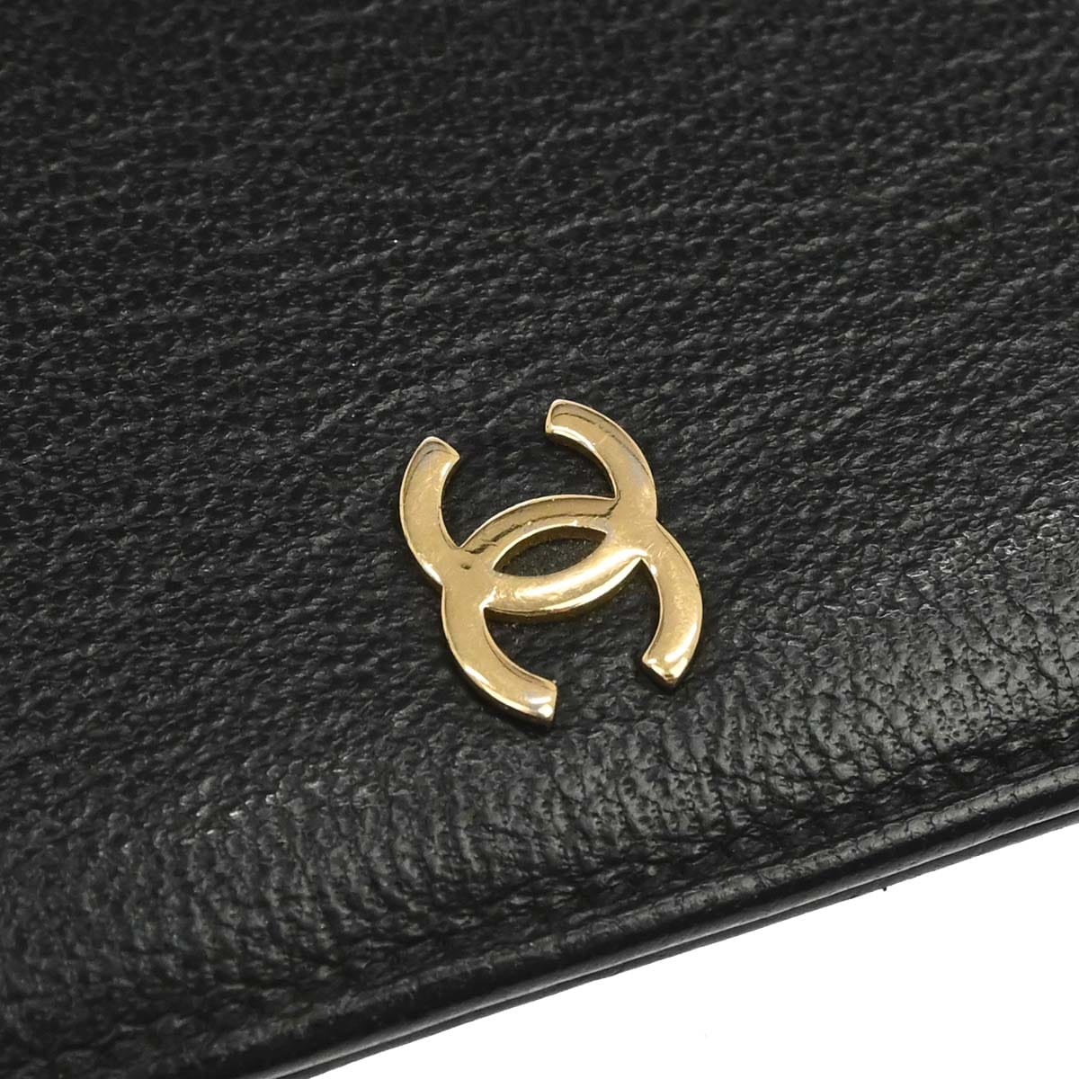 Chanel 1997 - 1999 Black Leather Bifold Wallet