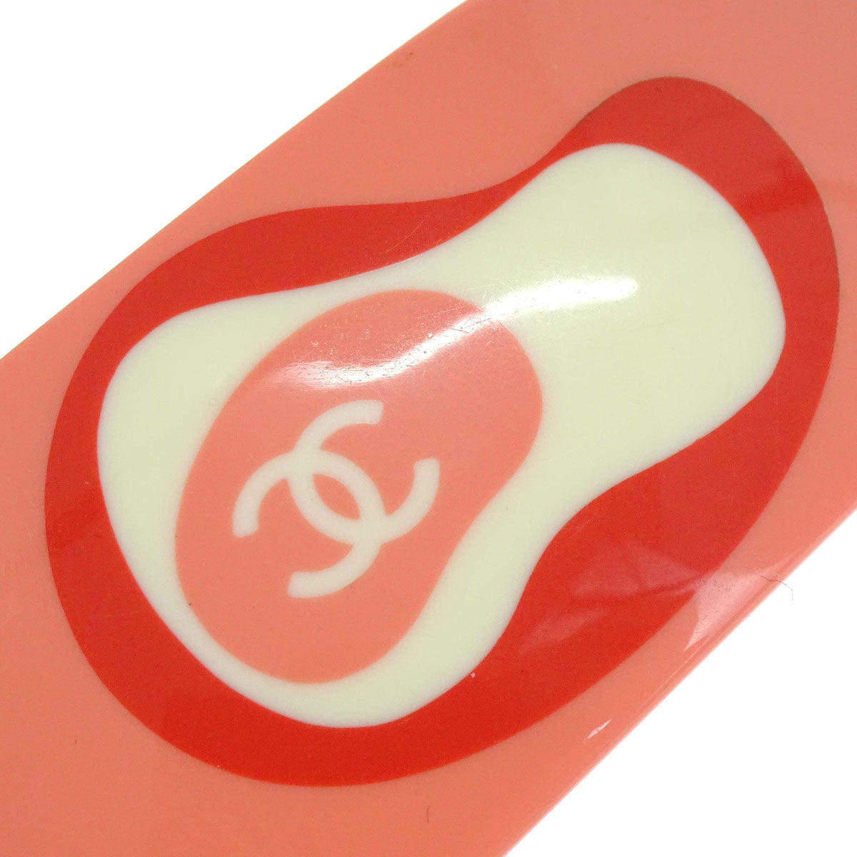 Chanel Barrette Hair Accessories Pink Acrylic 03P