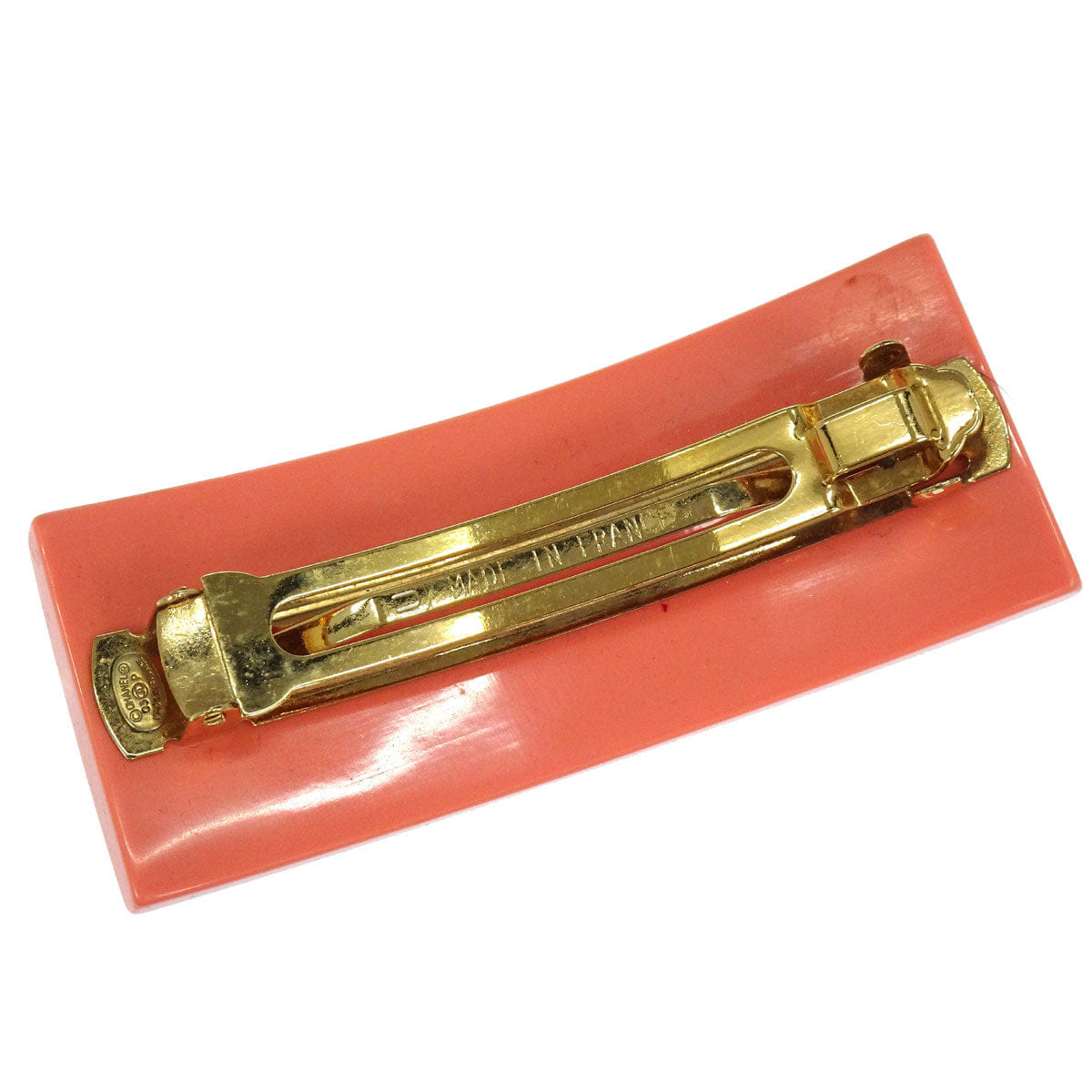 Chanel Barrette Hair Accessories Pink Acrylic 03P