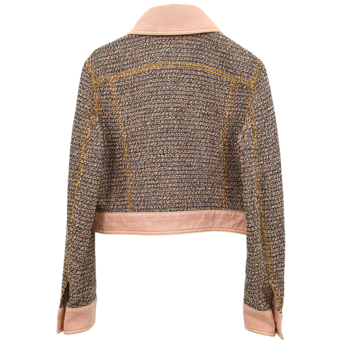 Chanel 2016 Tweed Denim Jacket Pink #36