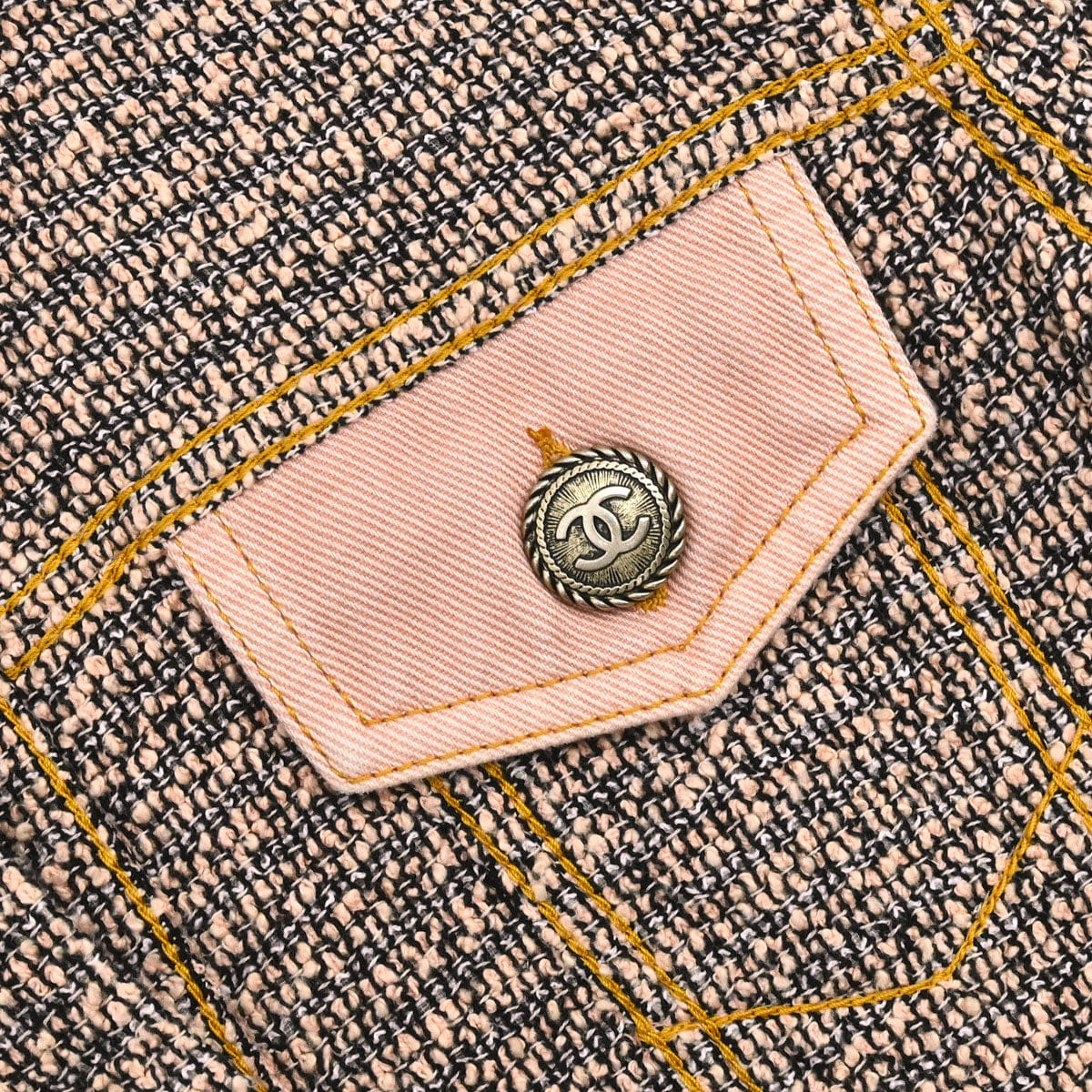 Chanel 2016 Tweed Denim Jacket Pink #36